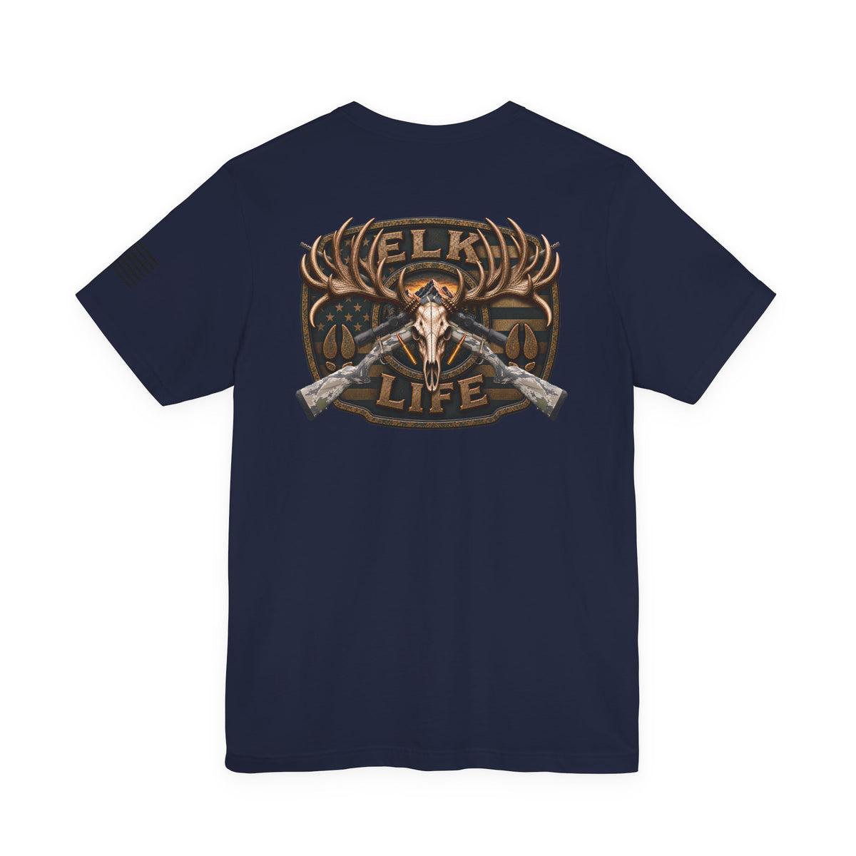Elk Life Rifle Hunting T-Shirt – WRAEVN OUTDOORS American Big Game Hunter Tee