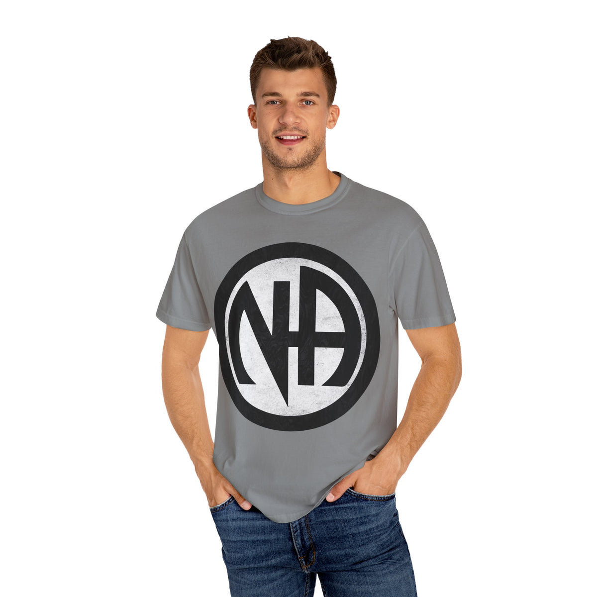 Narcotics Anonymous NA Logo – White & Black Recovery Symbol Art T-Shirt, Recovery T-Shirt