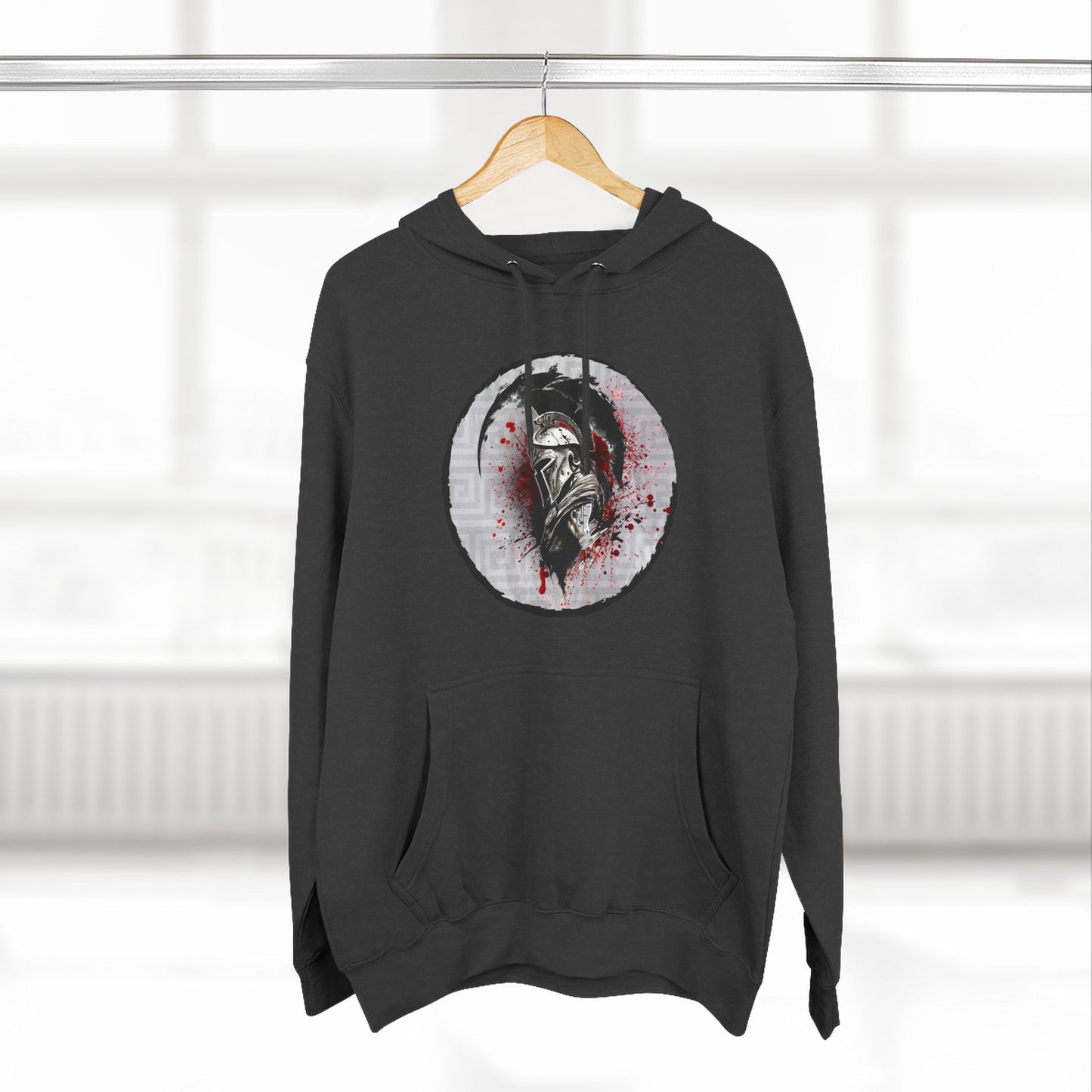 Three-Panel Fleece Hoodie Spartan Warrior