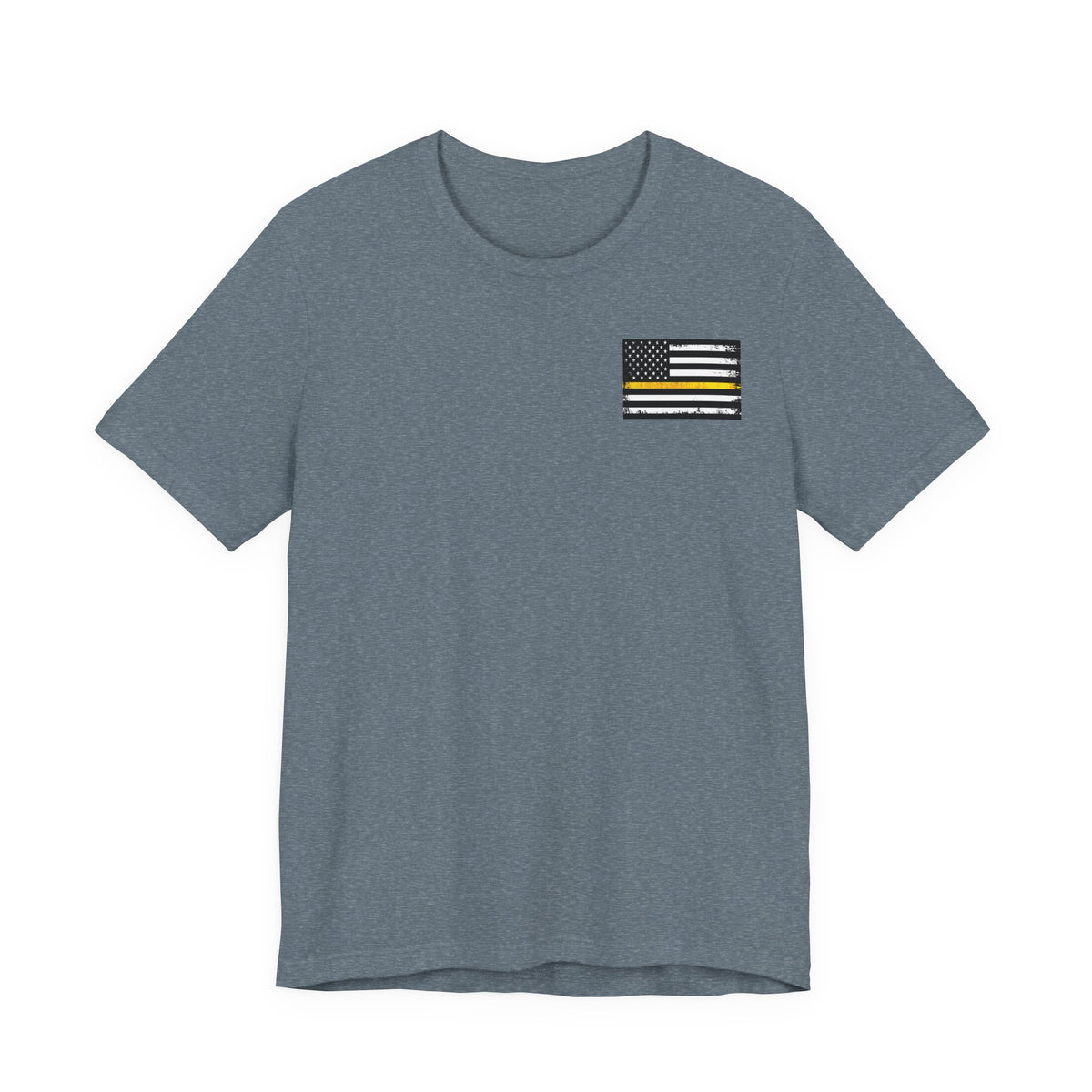 Thin Yellow Line American Flag Tee, Dispatcher Gift, Unisex T-Shirt, 911 Operator Shirt, Patriotic Graphic Tee