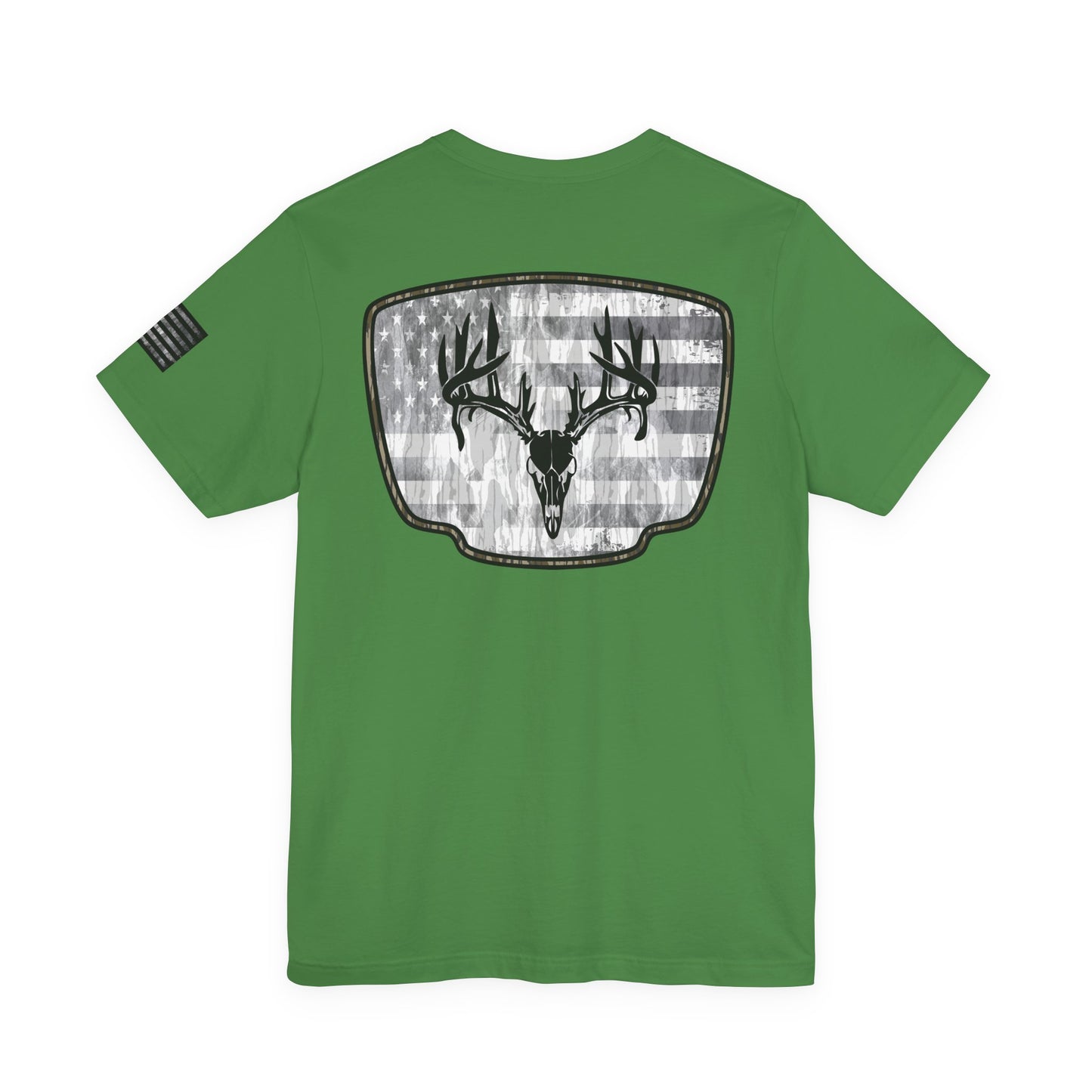Patriotic Deer Skull Antler Hunting T-Shirt