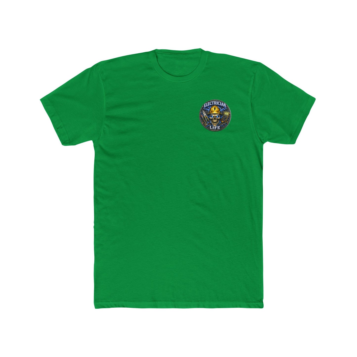 Electrician Life T‑Shirt — Electrician Skull Logo Crew Tee