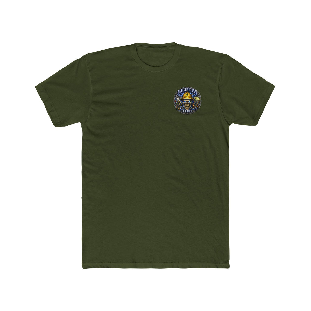 Electrician Life T‑Shirt — Electrician Skull Logo Crew Tee
