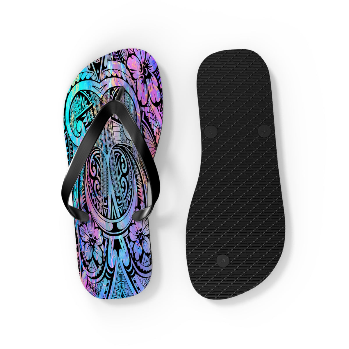 Polynesian Dream Flip Flops | Summer Beach Sandals, Vacation Footwear, Festival Style, Gift for Her