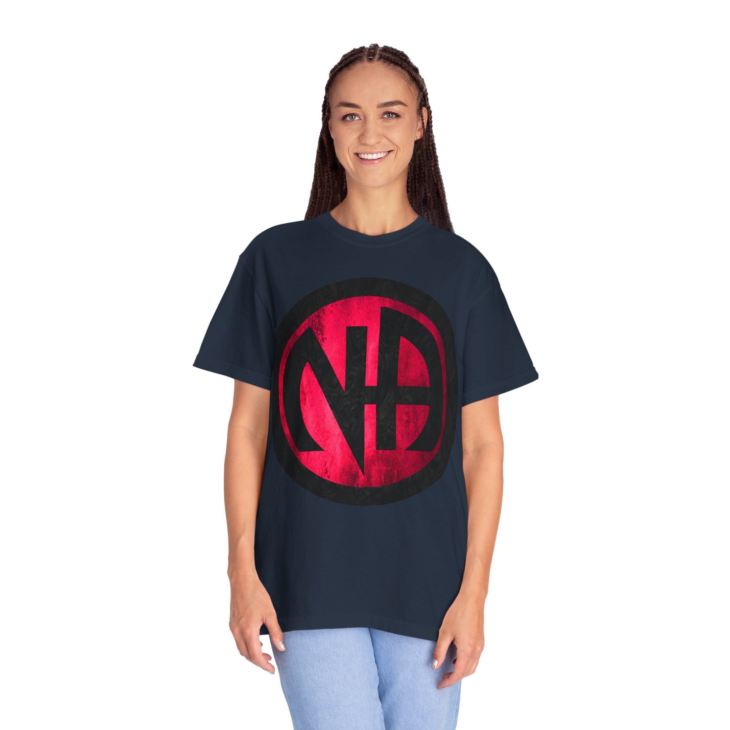 Narcotics Anonymous NA Logo – Grunge Pink & Black Recovery Symbol Art T-Shirt, Recovery T-Shirt