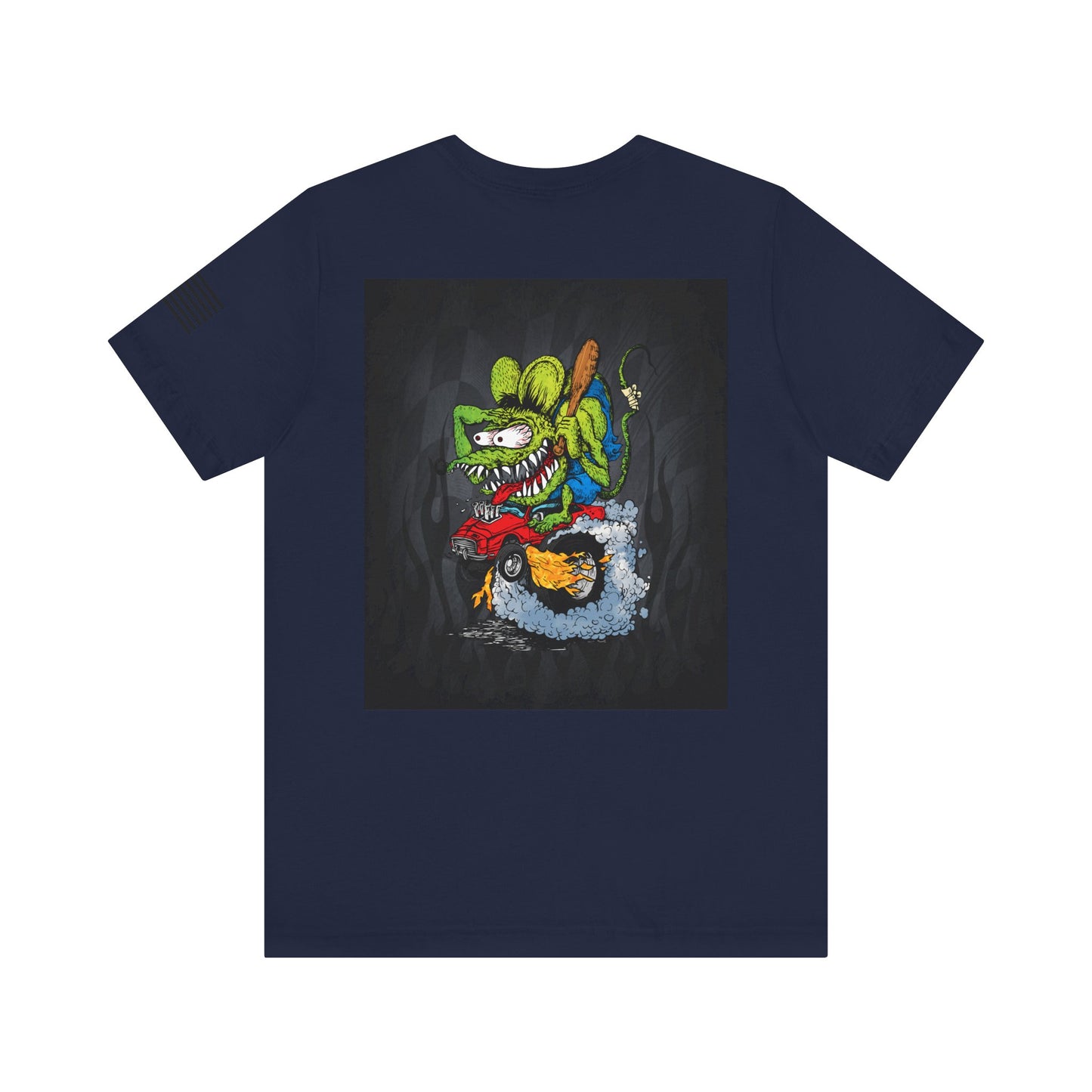 Rat Fink Monster Hot Rod Burnout – Wild Cartoon Drag Racer Tee