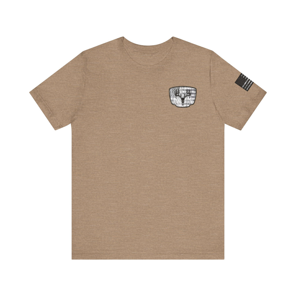 Patriotic Deer Skull Antler Hunting T-Shirt