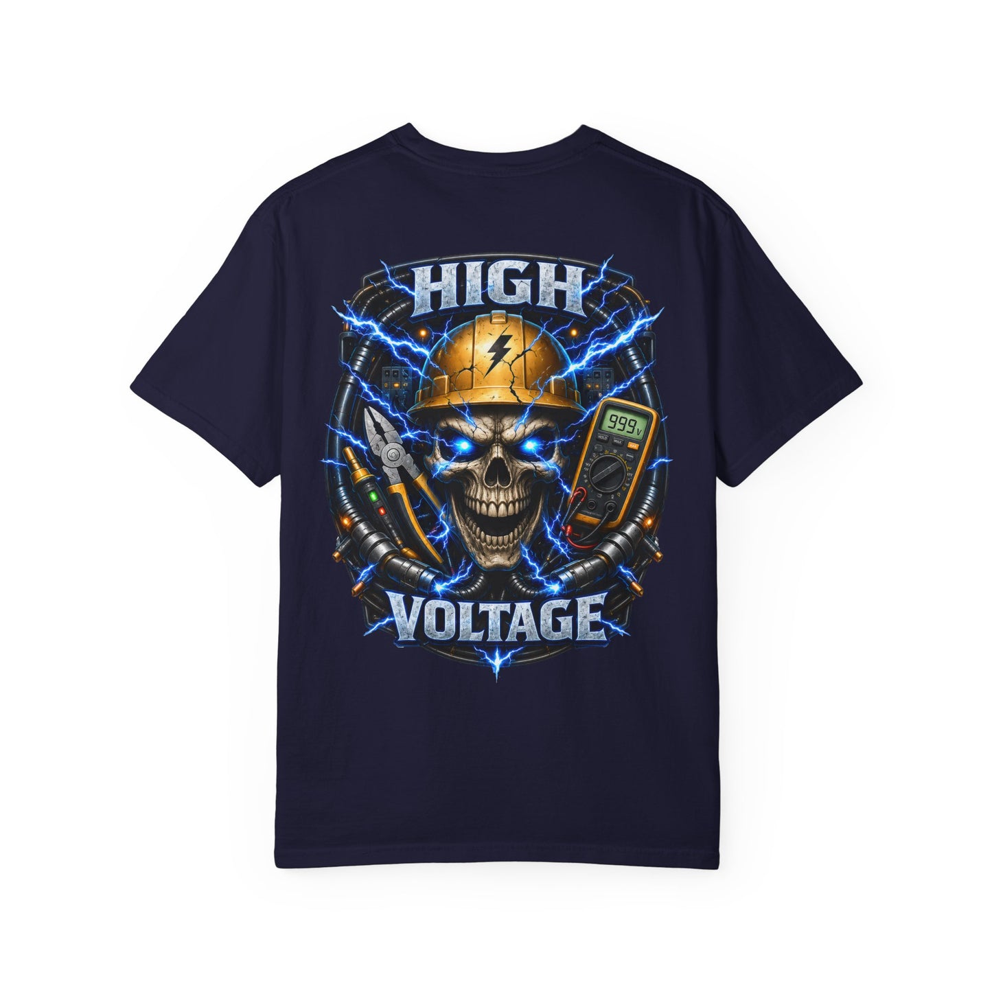 High Voltage Skull T-Shirt — Electrician Safety Graphic Tee