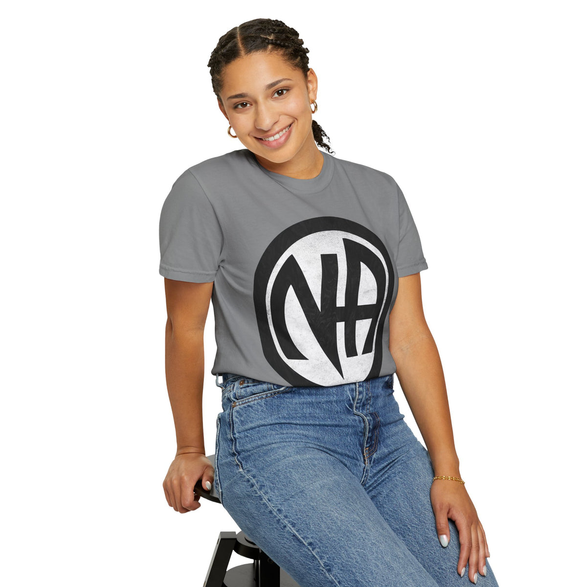 Narcotics Anonymous NA Logo – White & Black Recovery Symbol Art T-Shirt, Recovery T-Shirt