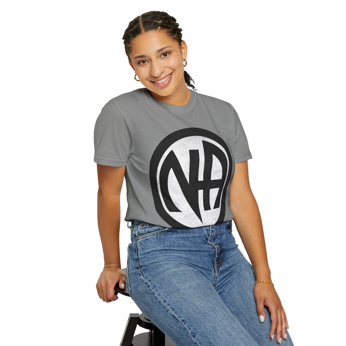 Narcotics Anonymous NA Logo – White & Black Recovery Symbol Art T-Shirt, Recovery T-Shirt