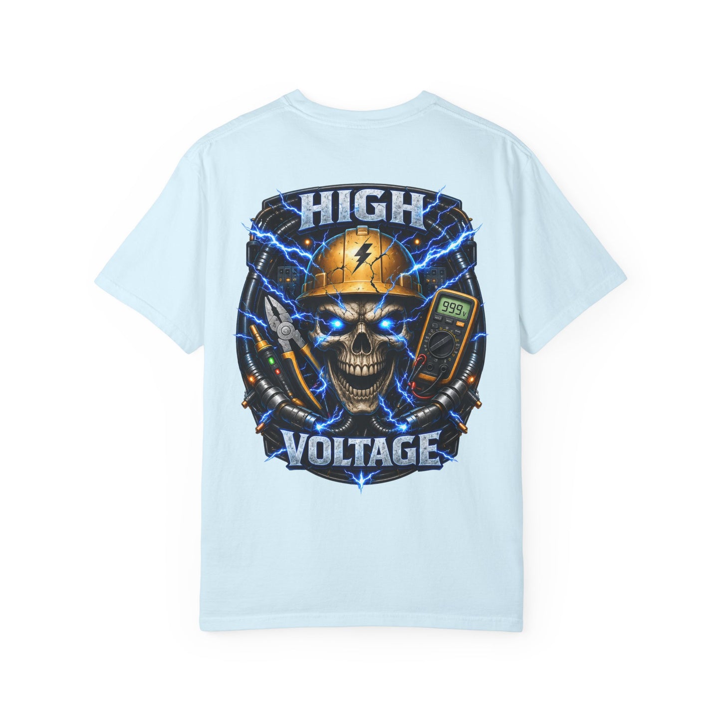 High Voltage Skull T-Shirt — Electrician Safety Graphic Tee