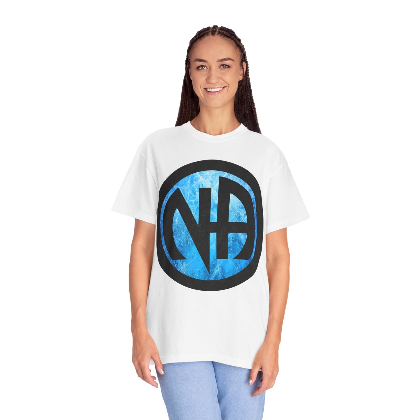 Narcotics Anonymous NA Logo – Blue Ice & Black Recovery Symbol Art T-Shirt, Recovery T-Shirt