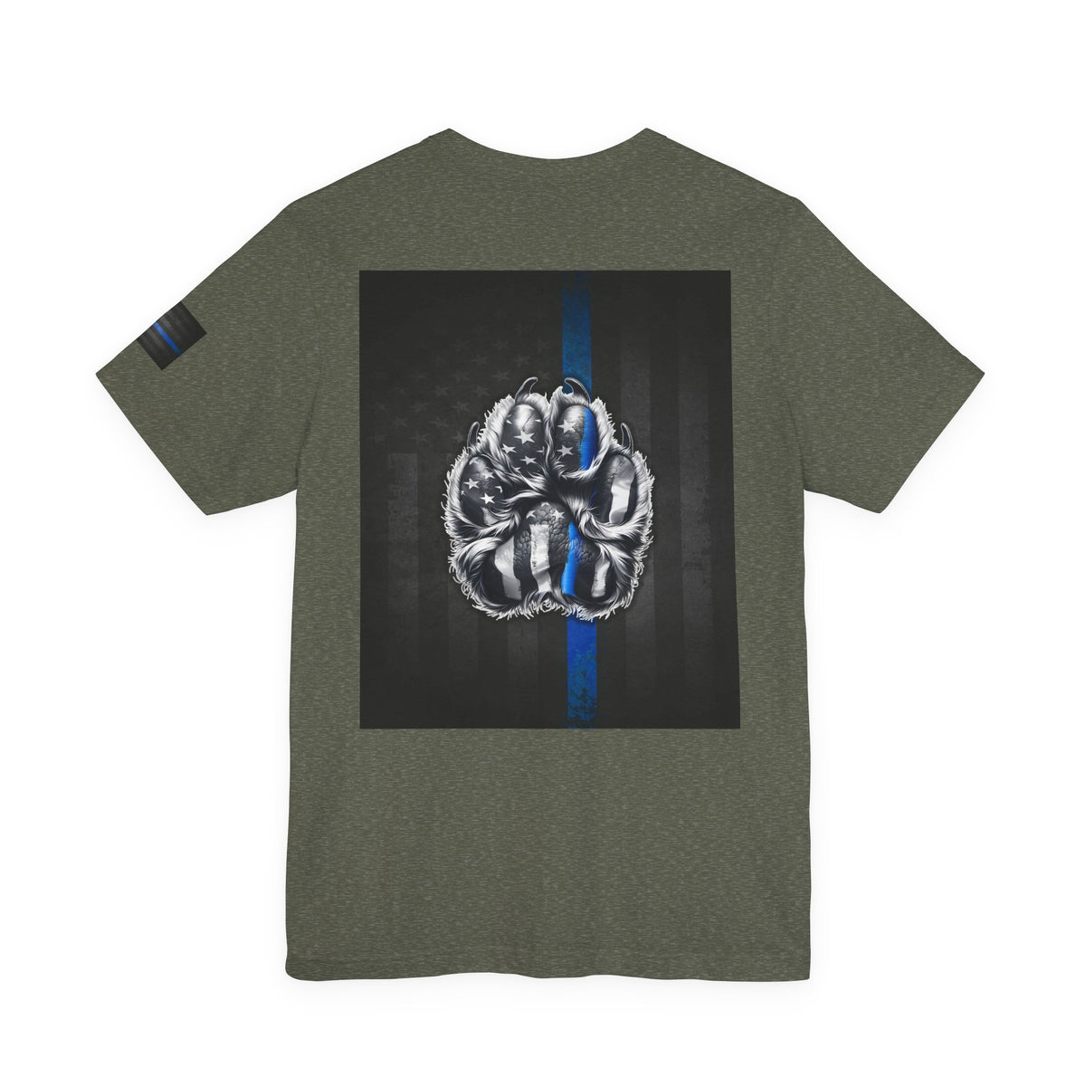 Thin Blue Line K9 Paw Shirt – Thin Blue Line American Patriotic Tee for Law Enforcement Support