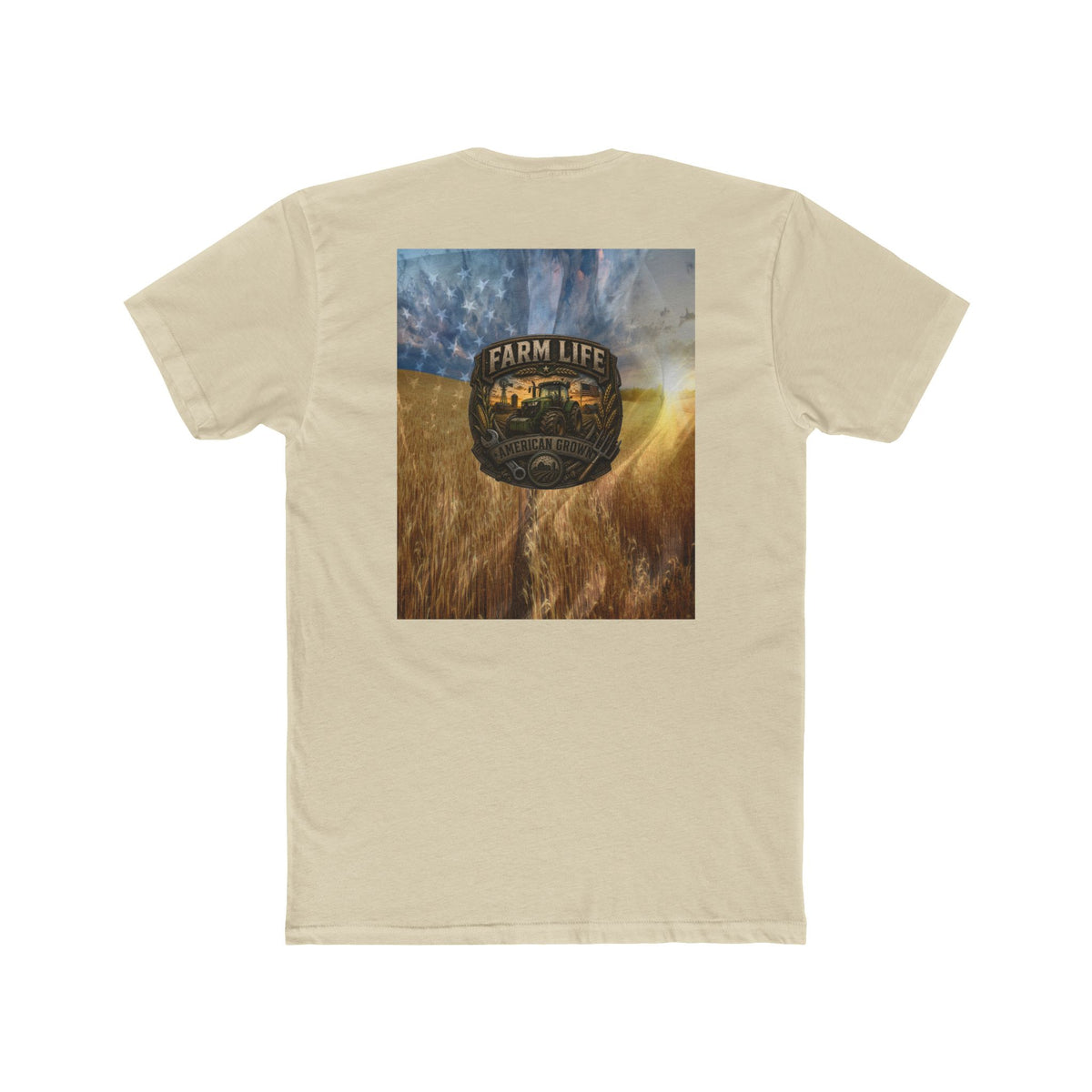 Farm Life Graphic Tee — Vintage Tractor & Wheat Field T-Shirt