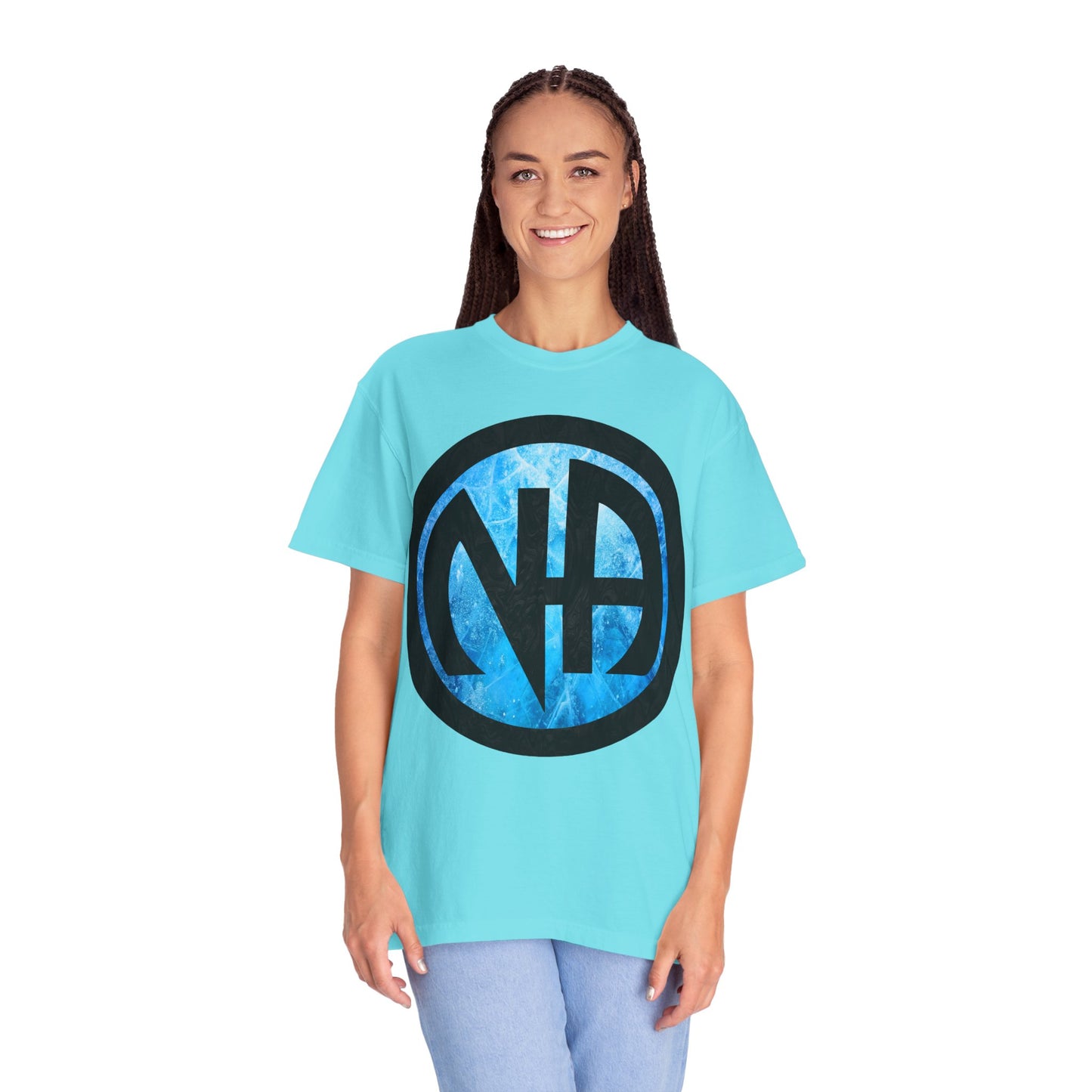 Narcotics Anonymous NA Logo – Blue Ice & Black Recovery Symbol Art T-Shirt, Recovery T-Shirt