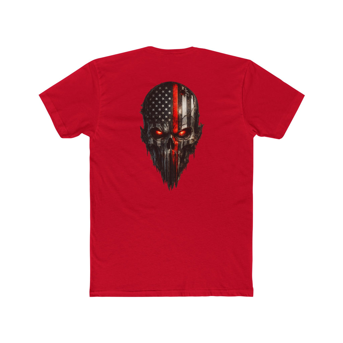 Skull Flag Tee — Distressed American Flag Skull T-Shirt