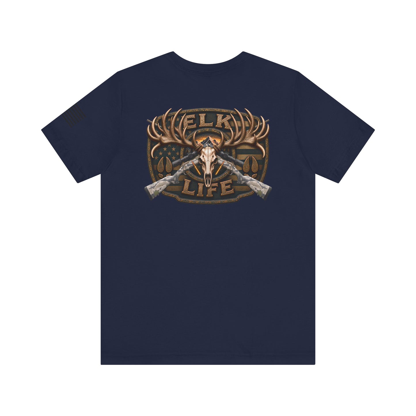 Elk Life Rifle Hunting T-Shirt – WRAEVN OUTDOORS American Big Game Hunter Tee