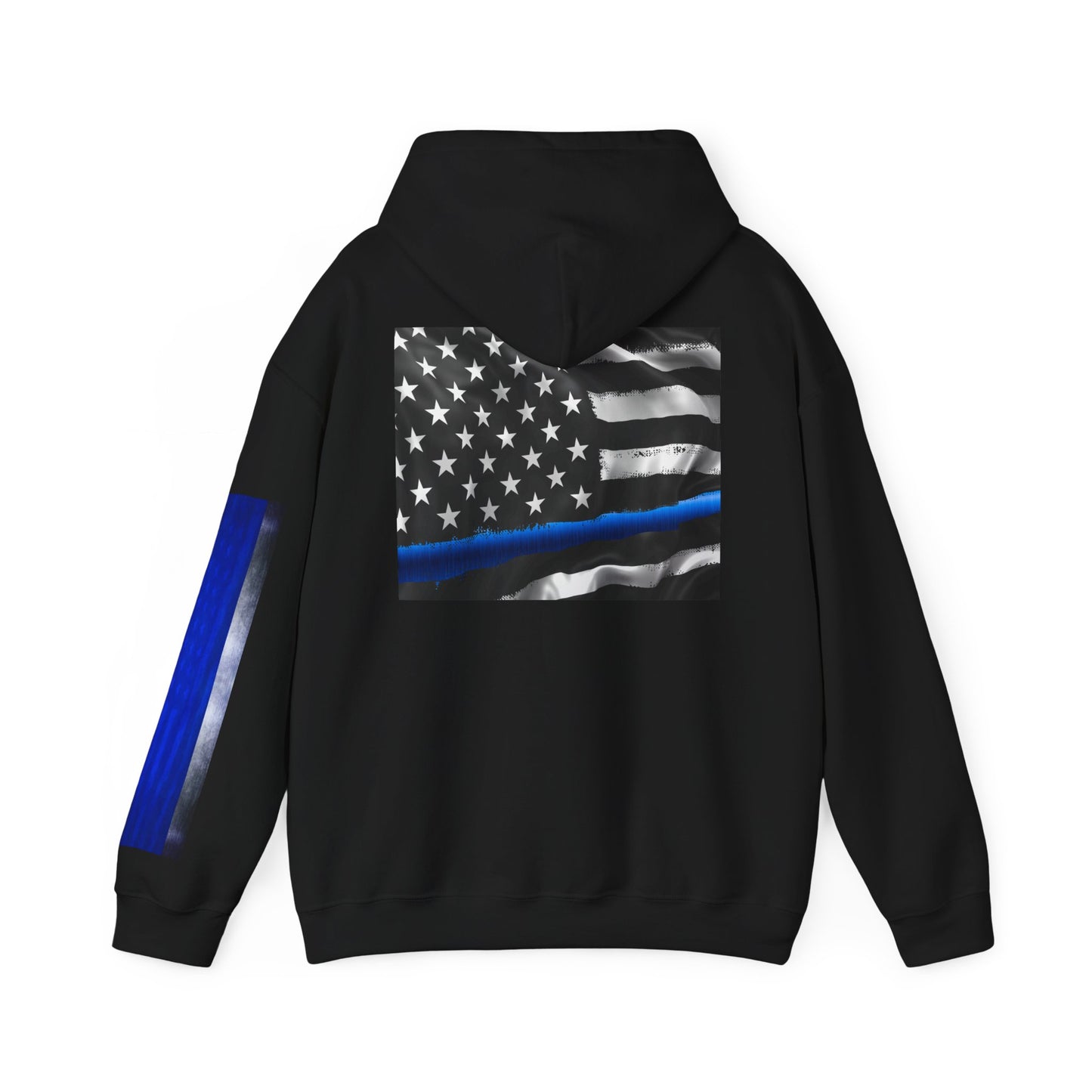 Spartan Hoodie, Thin Blue Line, American Flag, Patriotic Hoodie, Police Officer Gift, Law Enforcement Apparel