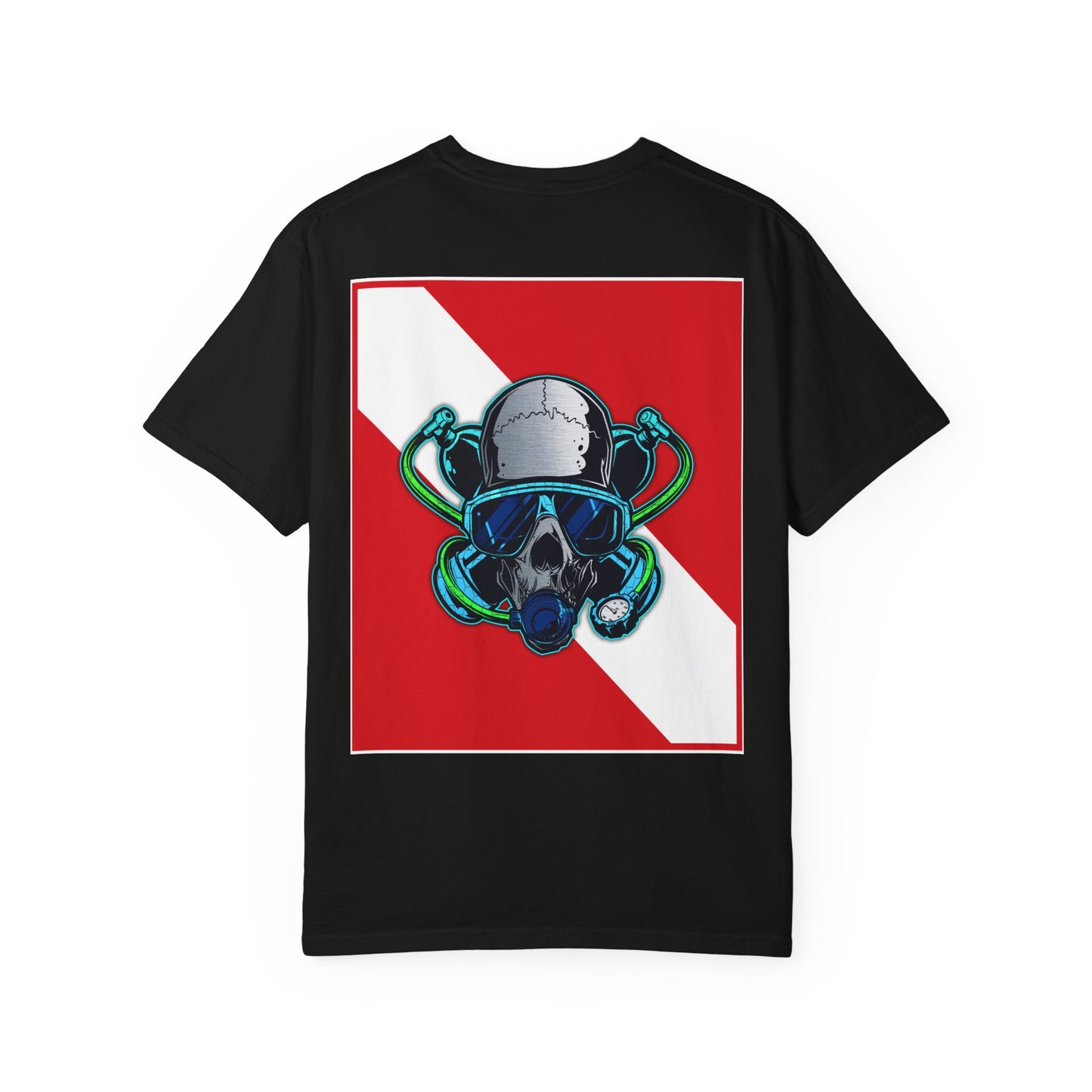 Scuba Skull Unisex T-shirt, Dive Flag Tee, Diving Shirt, Ocean Lover Gift, Beach Wear
