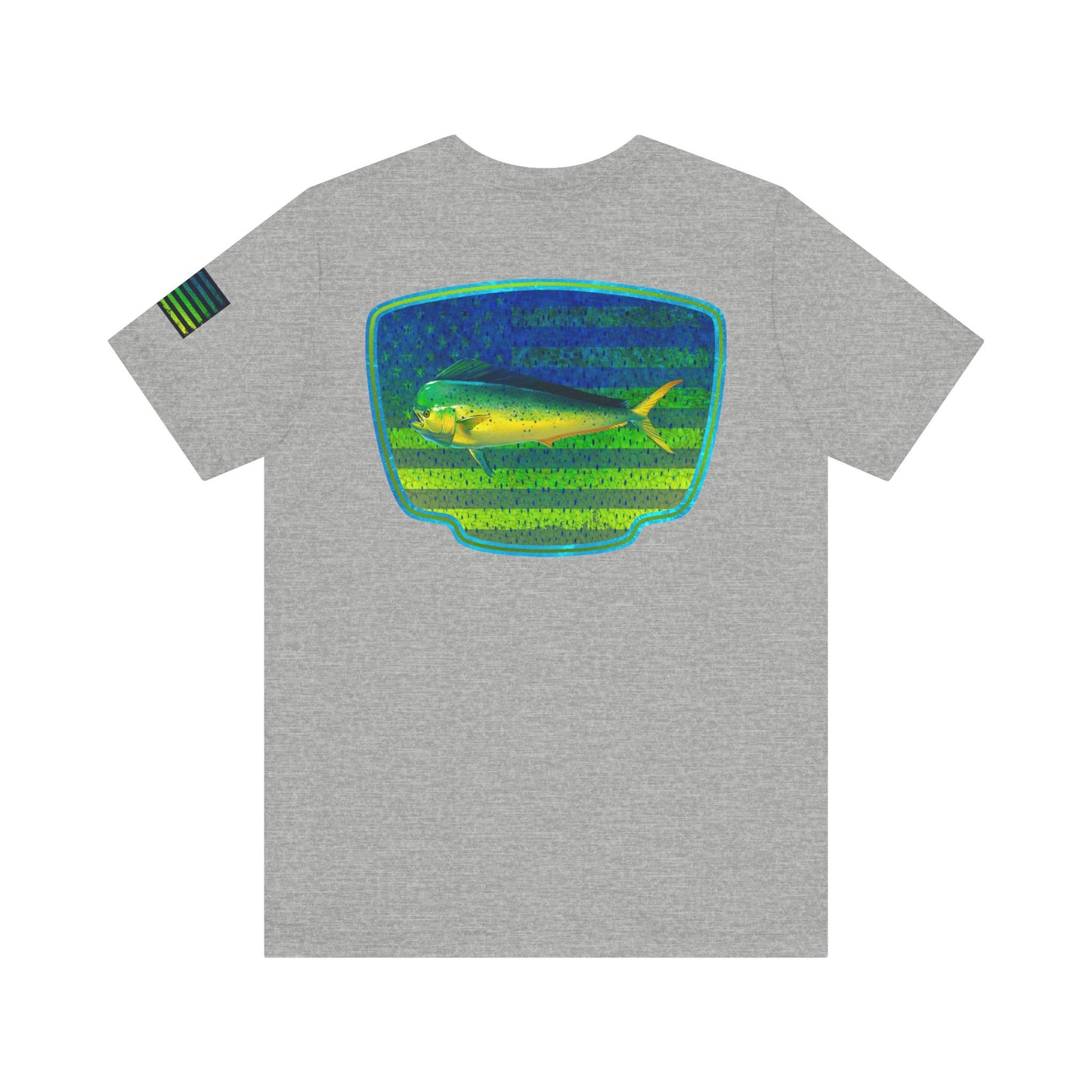 Mahi Mahi American Flag Fishing T-Shirt – Bold Offshore Graphic Tee