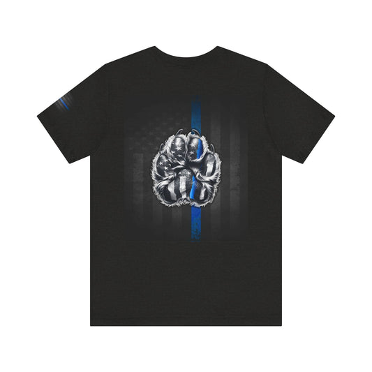 Thin Blue Line K9 Paw Shirt – Thin Blue Line American Patriotic Tee for Law Enforcement Support