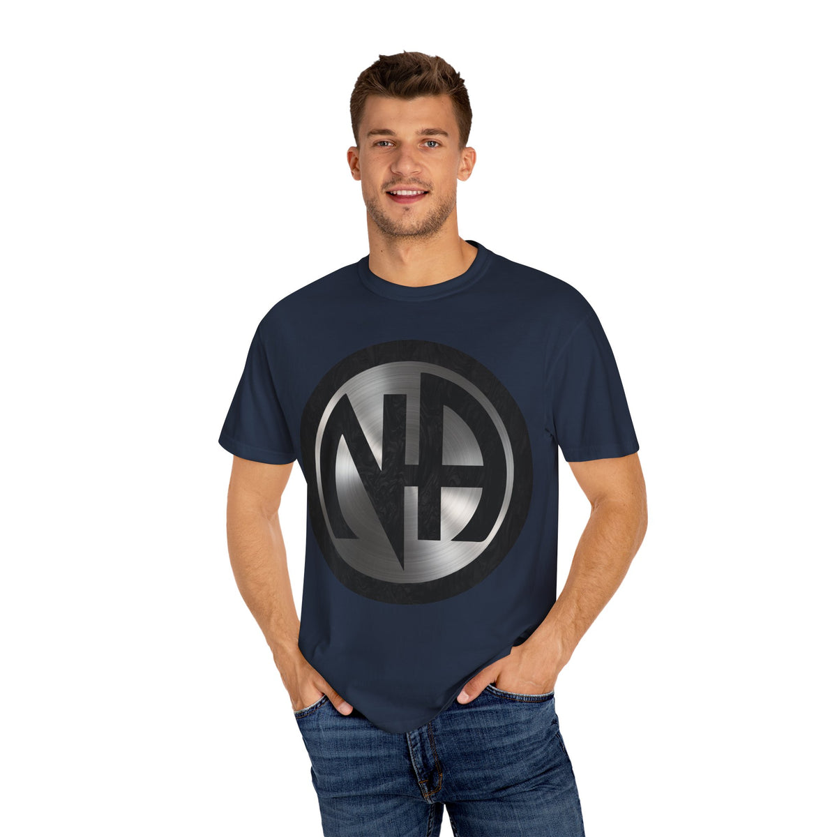 Narcotics Anonymous NA Logo – Metal & Black Recovery Symbol Art T-Shirt, Recovery T-Shirt