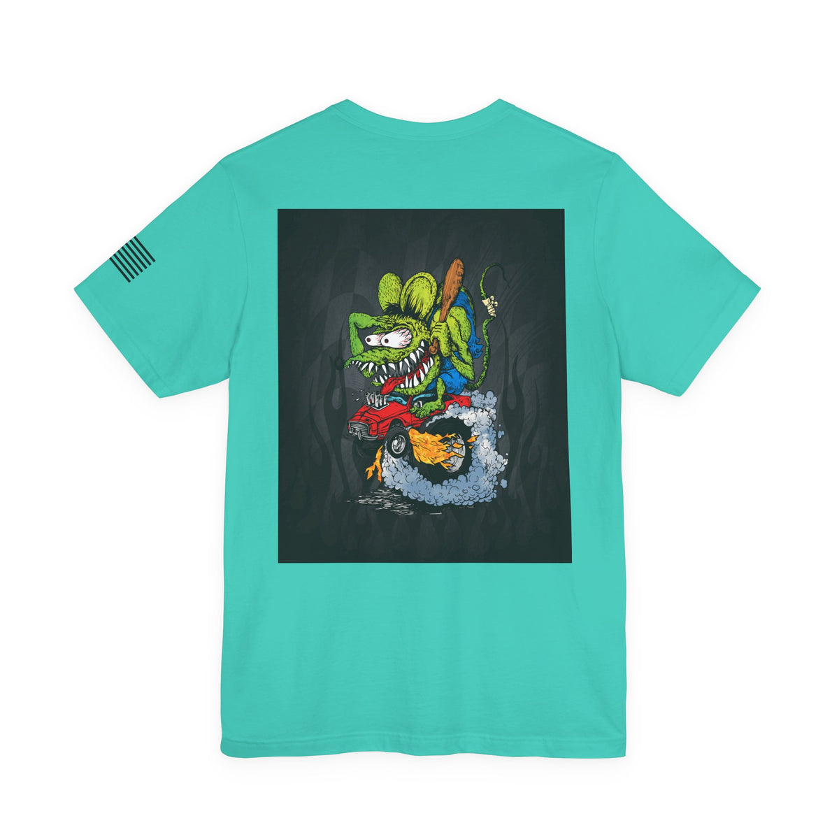 Rat Fink Monster Hot Rod Burnout – Wild Cartoon Drag Racer Tee