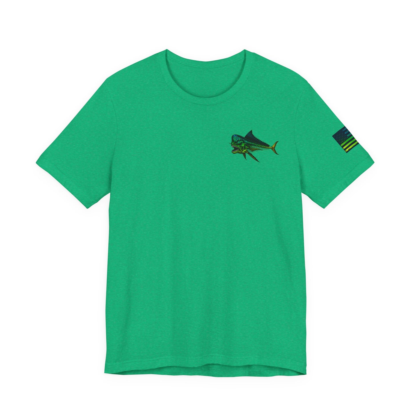 Mahi Mahi Skin Grunge American Flag Tee, Patriotic USA Shirt, Vintage American Flag