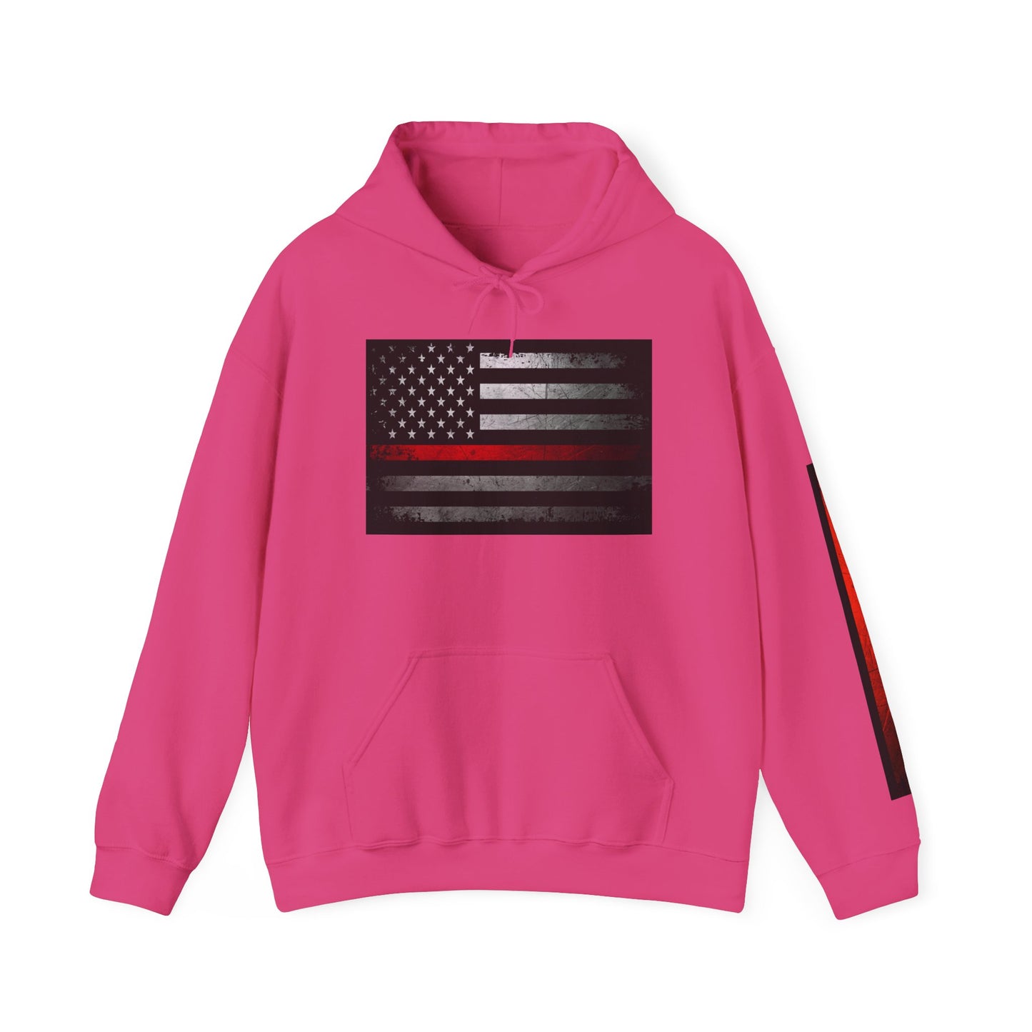 Firefighter Thin Red Line American Flag Hoodie, Fireman Gift, Firefighter Apparel, Thin Red Line Sweatshirt, Firefighter