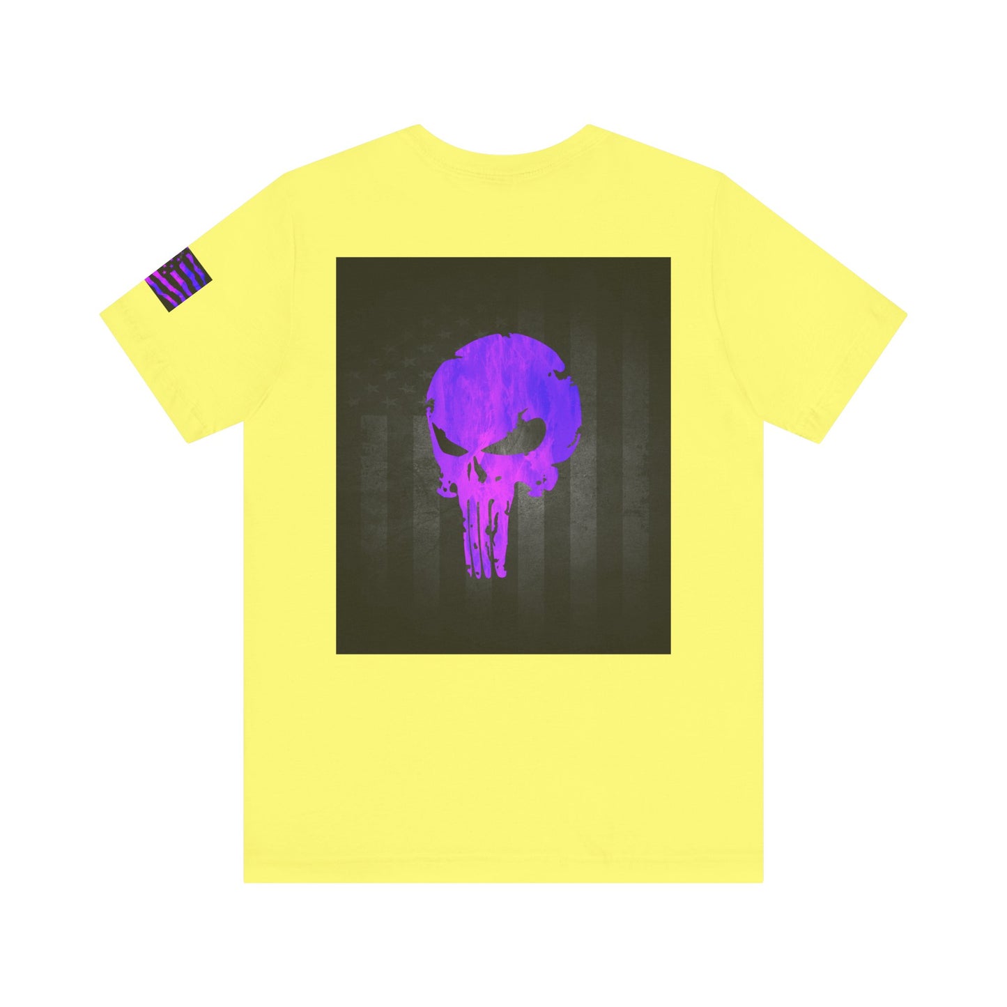 Purple Grunge Punisher Skull – Neon Grunge Vigilante Graphic for Shirts, Decals & Prints