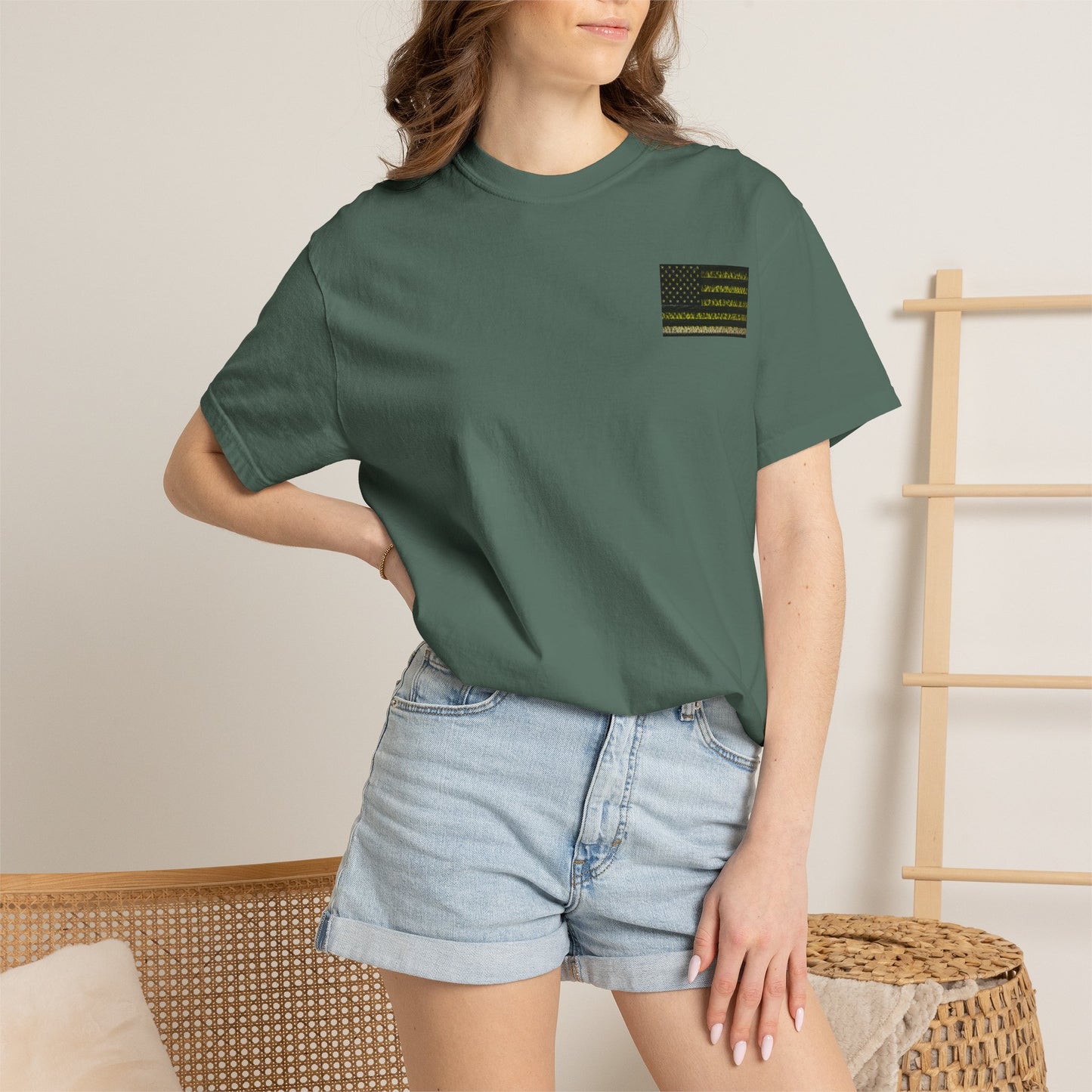 Bass Life T-Shirt — Retro American Flag Bass Fishing Tee