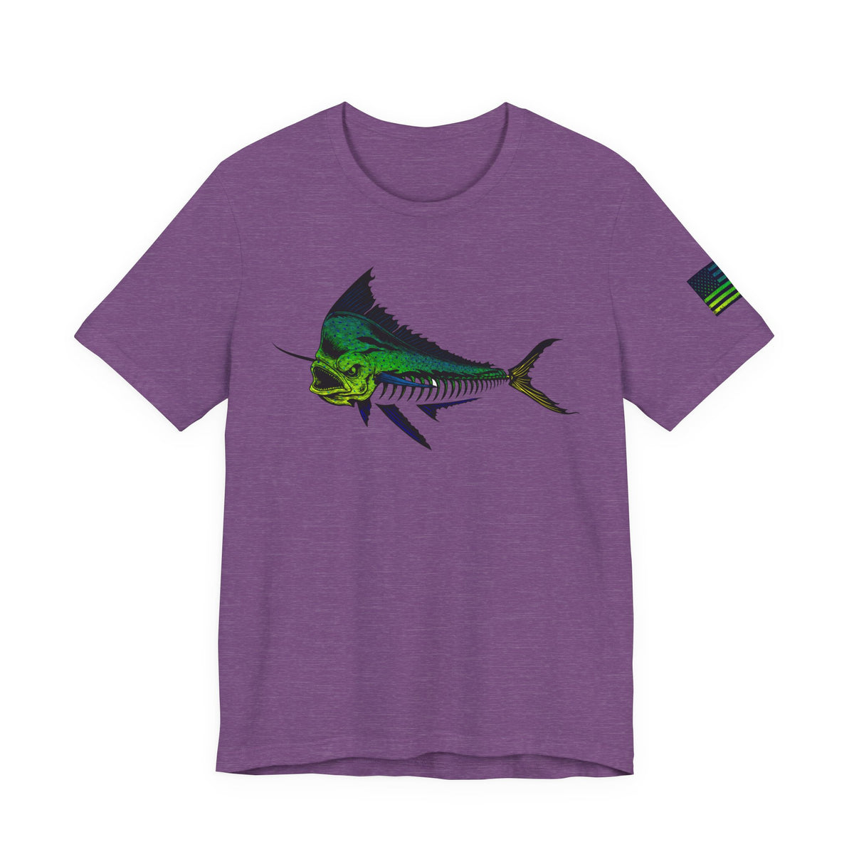 Mahi Angler Grunge American Flag Tee, Patriotic USA Shirt, Vintage American Flag