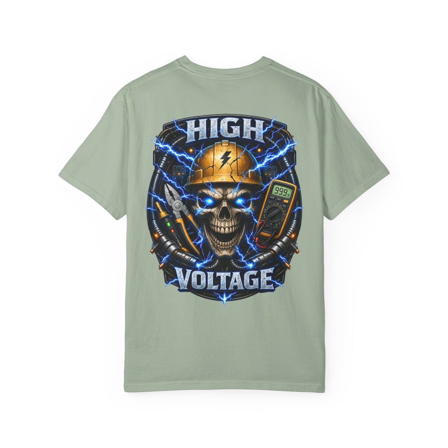 High Voltage Skull T-Shirt — Electrician Safety Graphic Tee