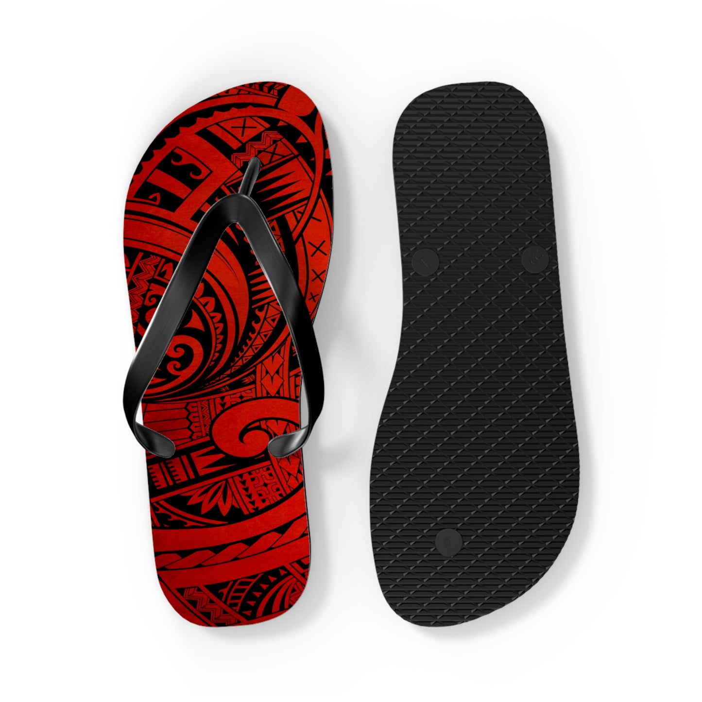 Polynesian Tribal Flip Flops, Summer Footwear, Vacation Sandals, Beach Accessories, Boho Flip Flops