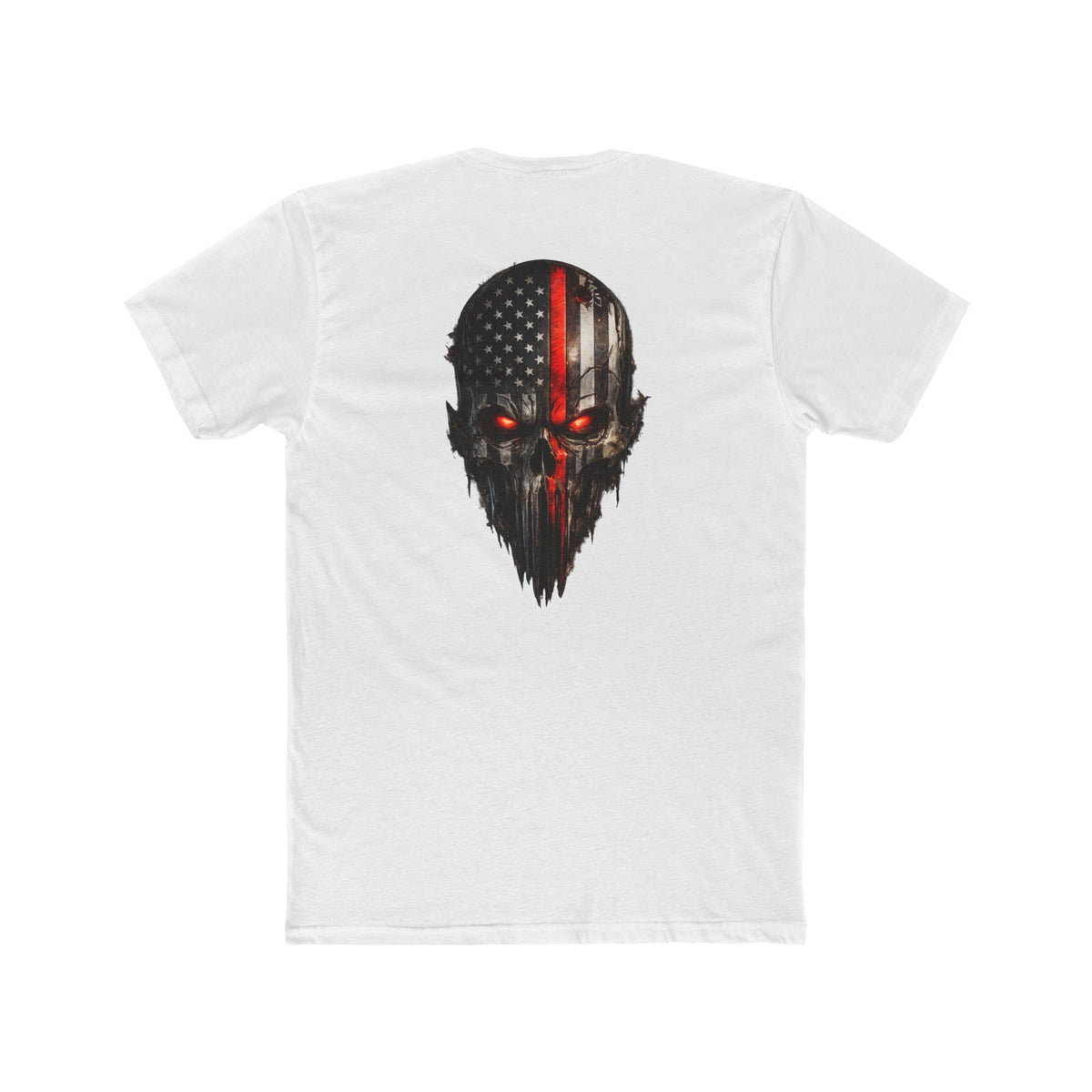 Skull Flag Tee — Distressed American Flag Skull T-Shirt