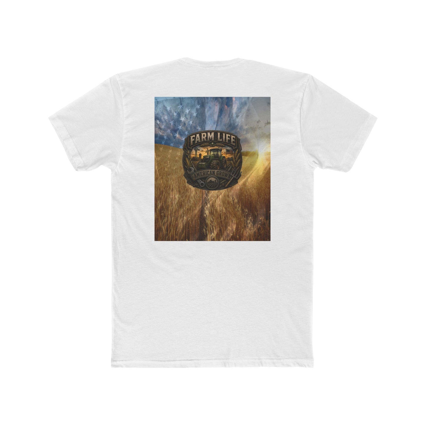 Farm Life Graphic Tee — Vintage Tractor & Wheat Field T-Shirt