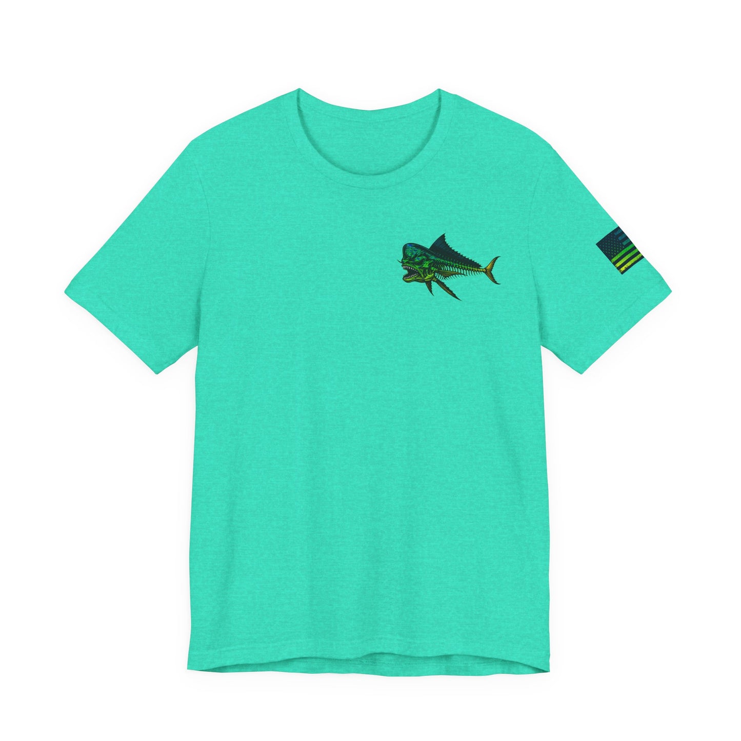 The Mahi Mahi Grunge Tee, Patriotic USA Shirt, Vintage American Flag