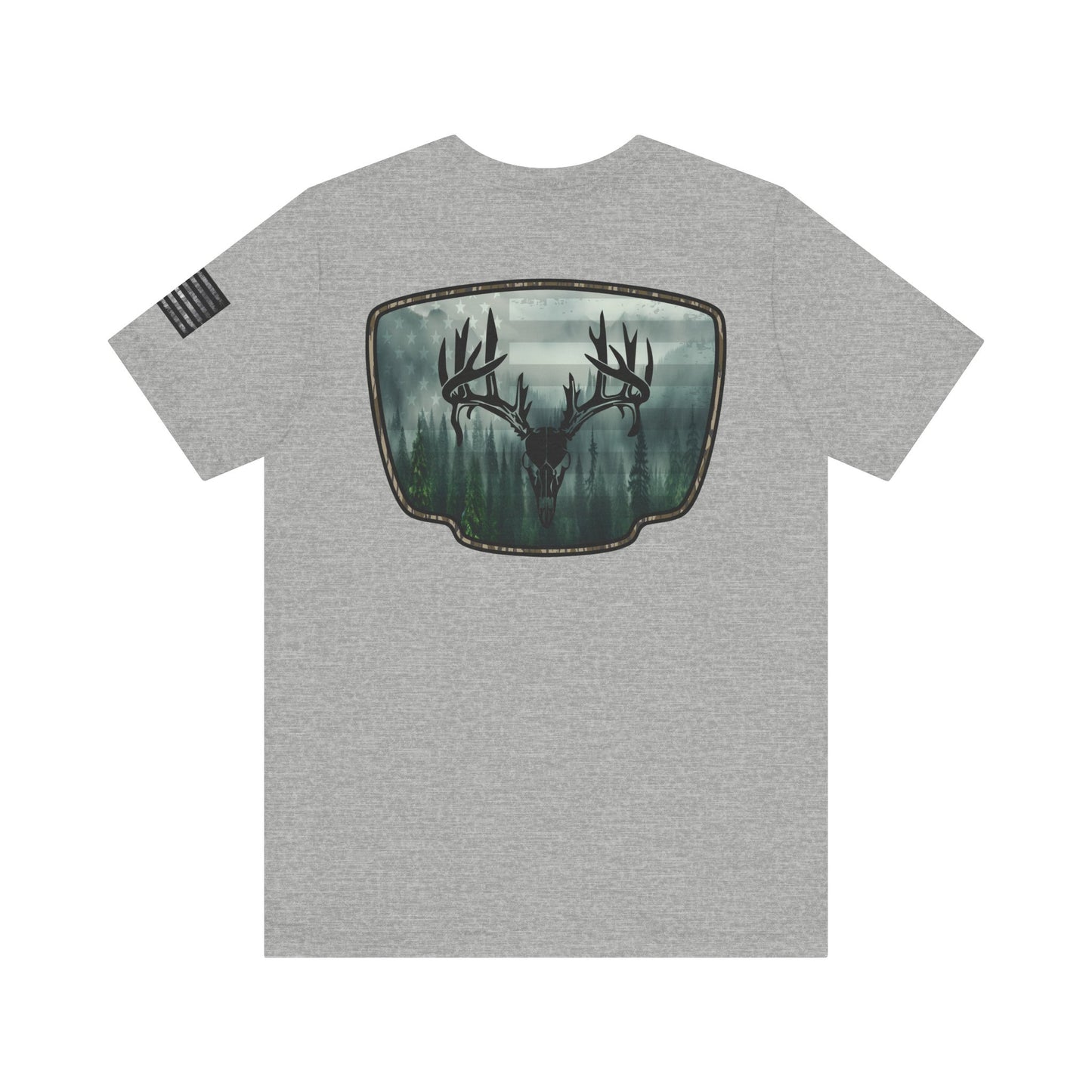 Deer Skull Forest Flag Hunting Tee