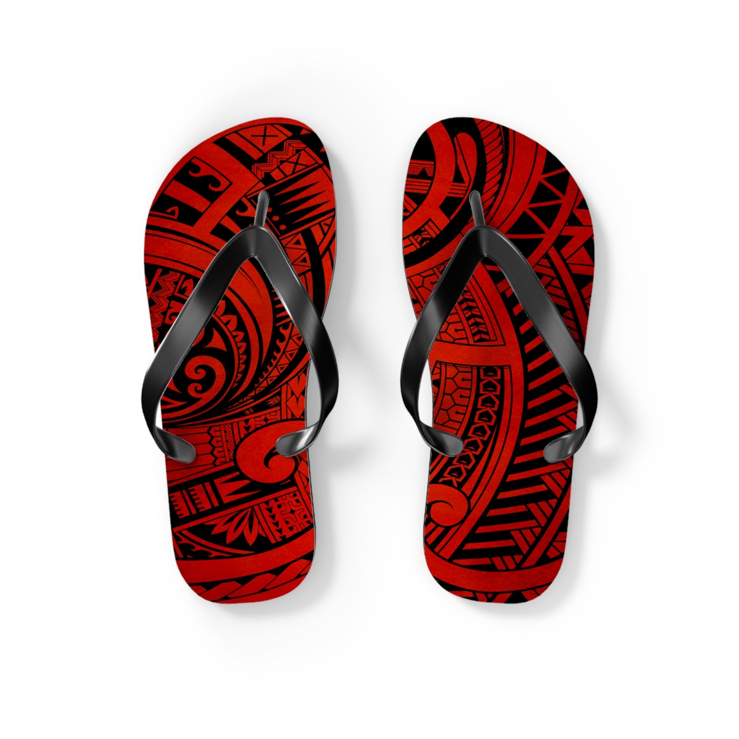 Polynesian Tribal Flip Flops, Summer Footwear, Vacation Sandals, Beach Accessories, Boho Flip Flops