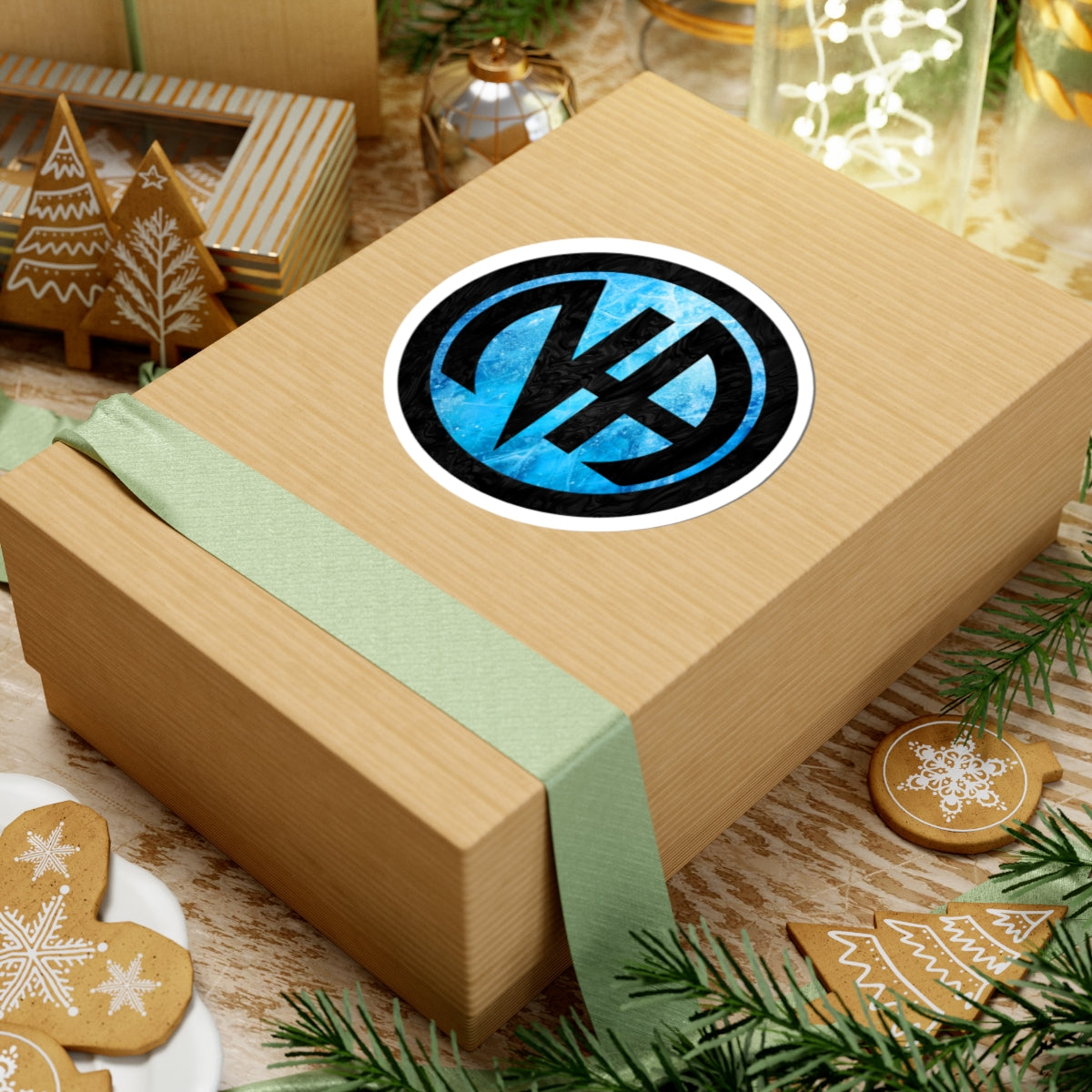 Ice Blue Narcotics Anonymous Symbol Sticker – Bold Recovery Support ArtKiss-Cut Stickers