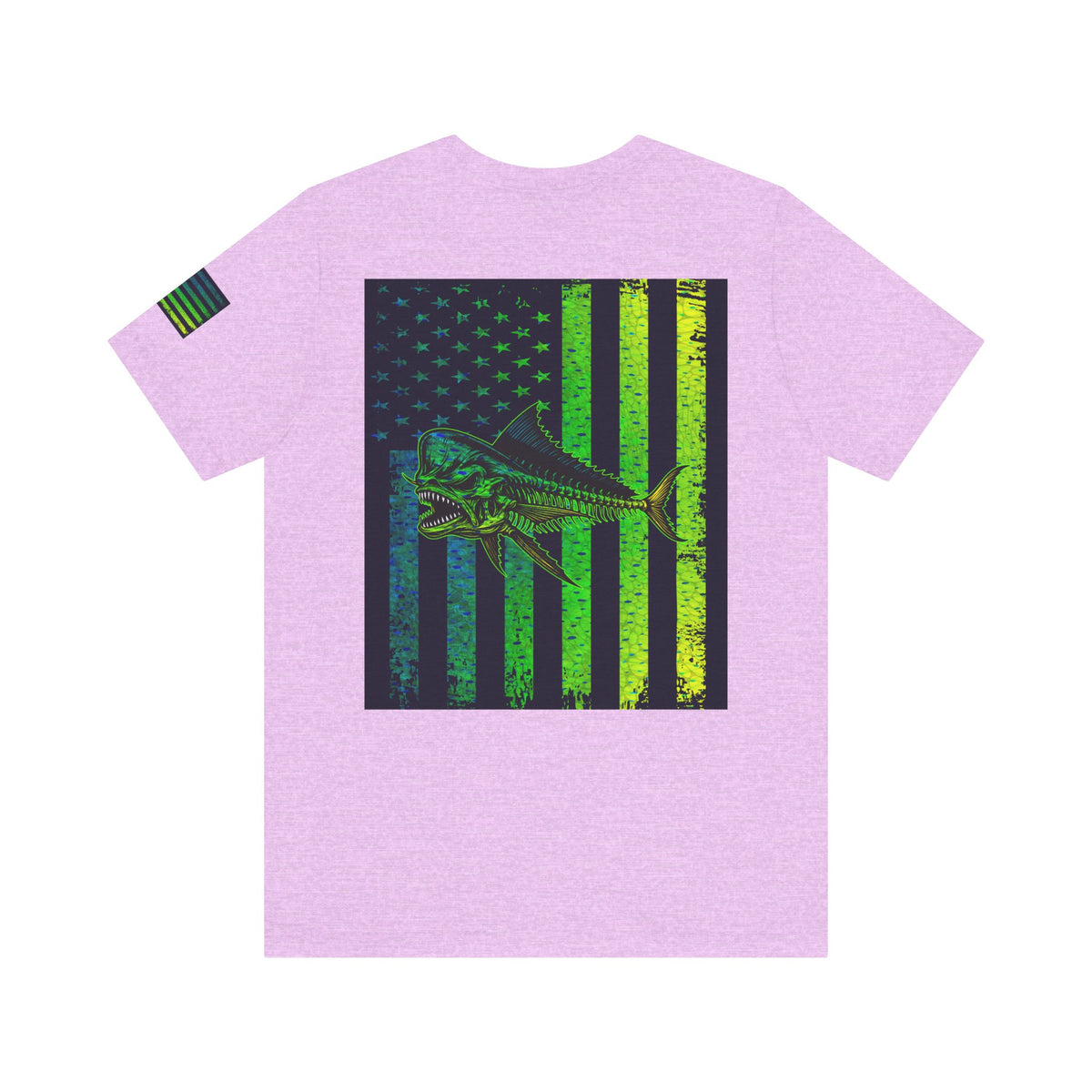 Mahi Mahi Skin Grunge American Flag Tee, Patriotic USA Shirt, Vintage American Flag