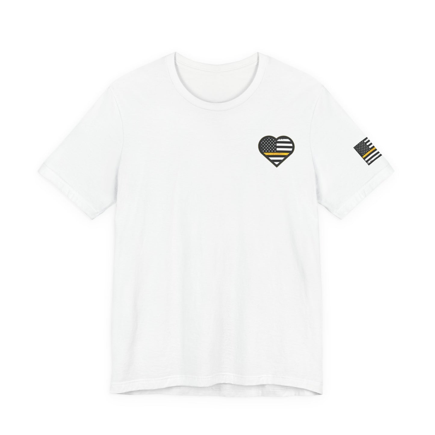 911 Dispatcher Sugar Skull Unisex Tee, Dispatcher Gift, Day of the Dead Shirt, Thin Gold Line,
