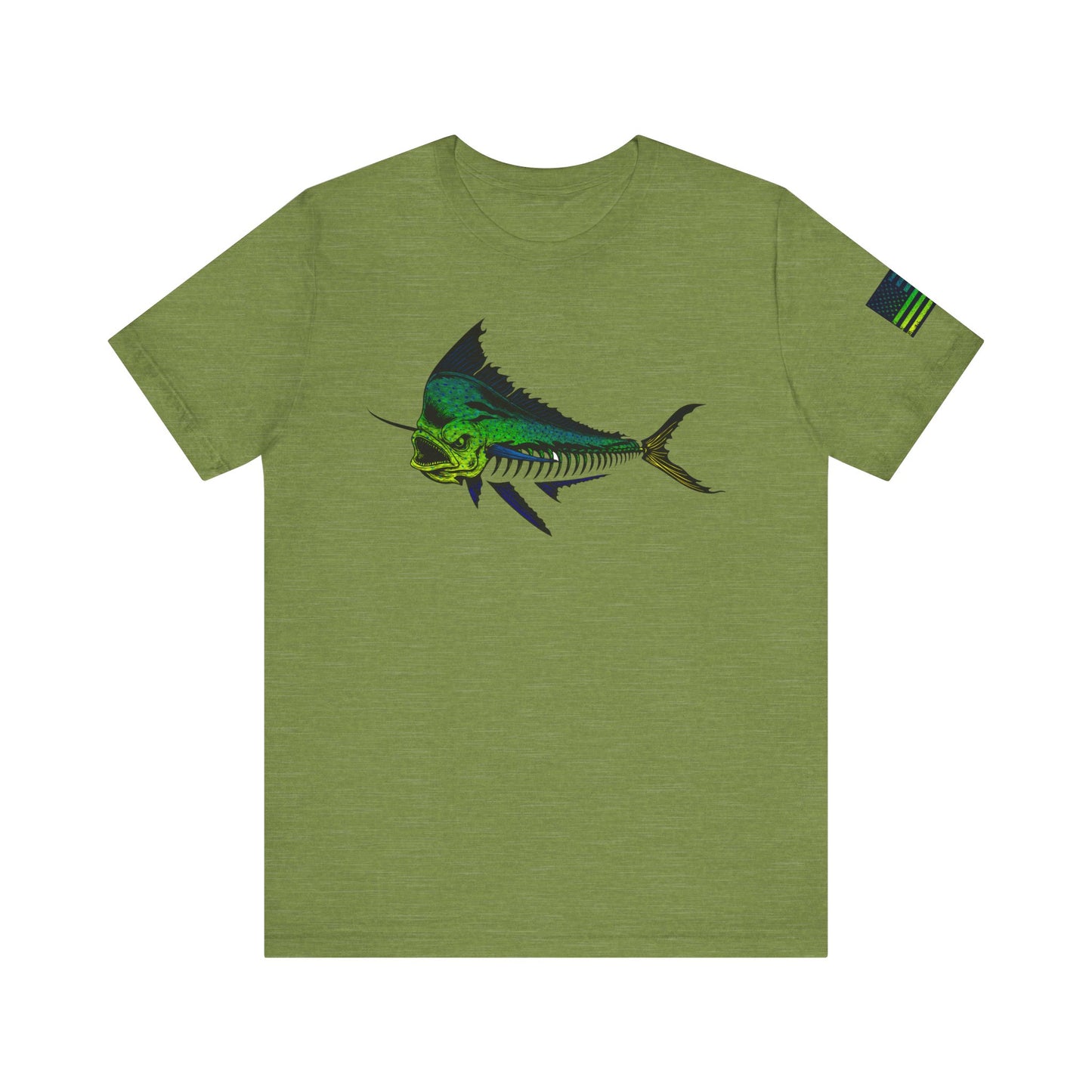 Mahi Angler Grunge American Flag Tee, Patriotic USA Shirt, Vintage American Flag