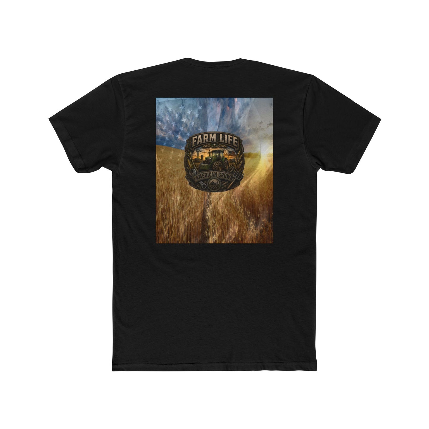 Farm Life Graphic Tee — Vintage Tractor & Wheat Field T-Shirt