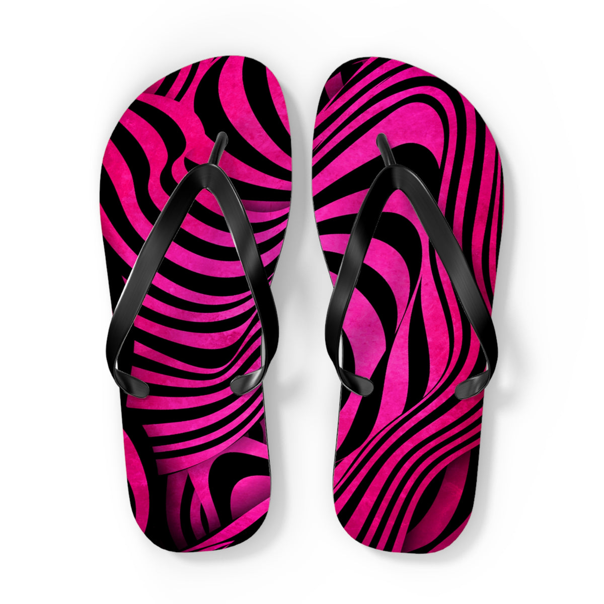 Stylish Zebra Print Flip Flops, Trendy Summer Sandals, Beach Footwear, Vacation Slippers, Poolside Essentials