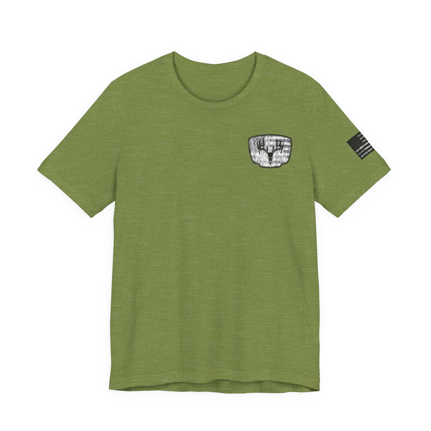 Patriotic Deer Skull Antler Hunting T-Shirt
