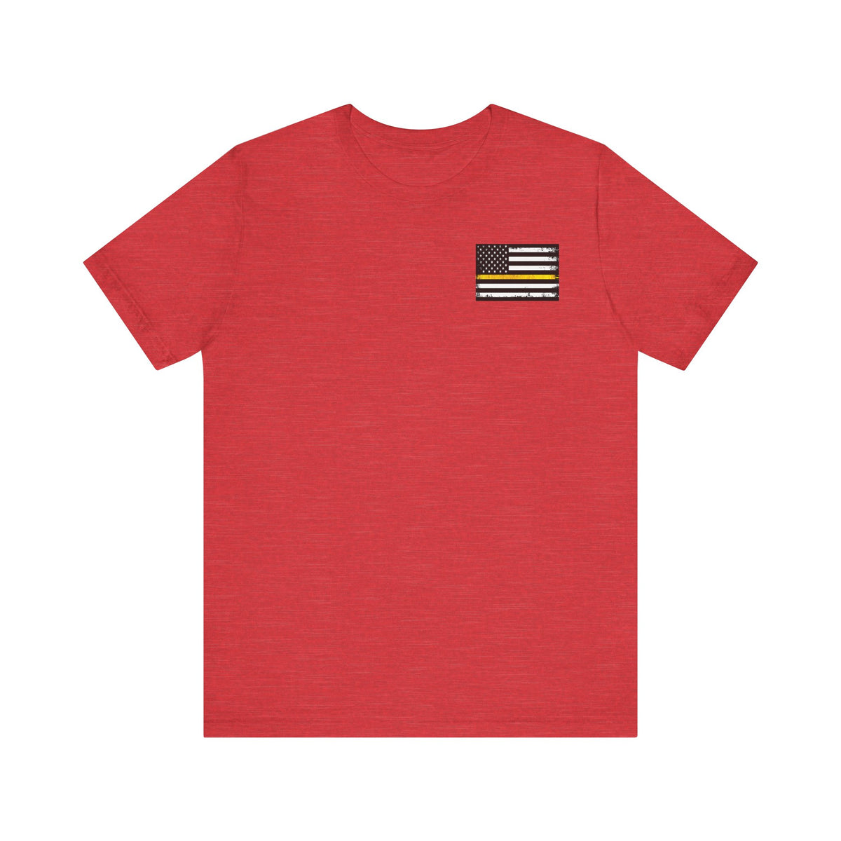 Thin Yellow Line American Flag Tee, Dispatcher Gift, Unisex T-Shirt, 911 Operator Shirt, Patriotic Graphic Tee