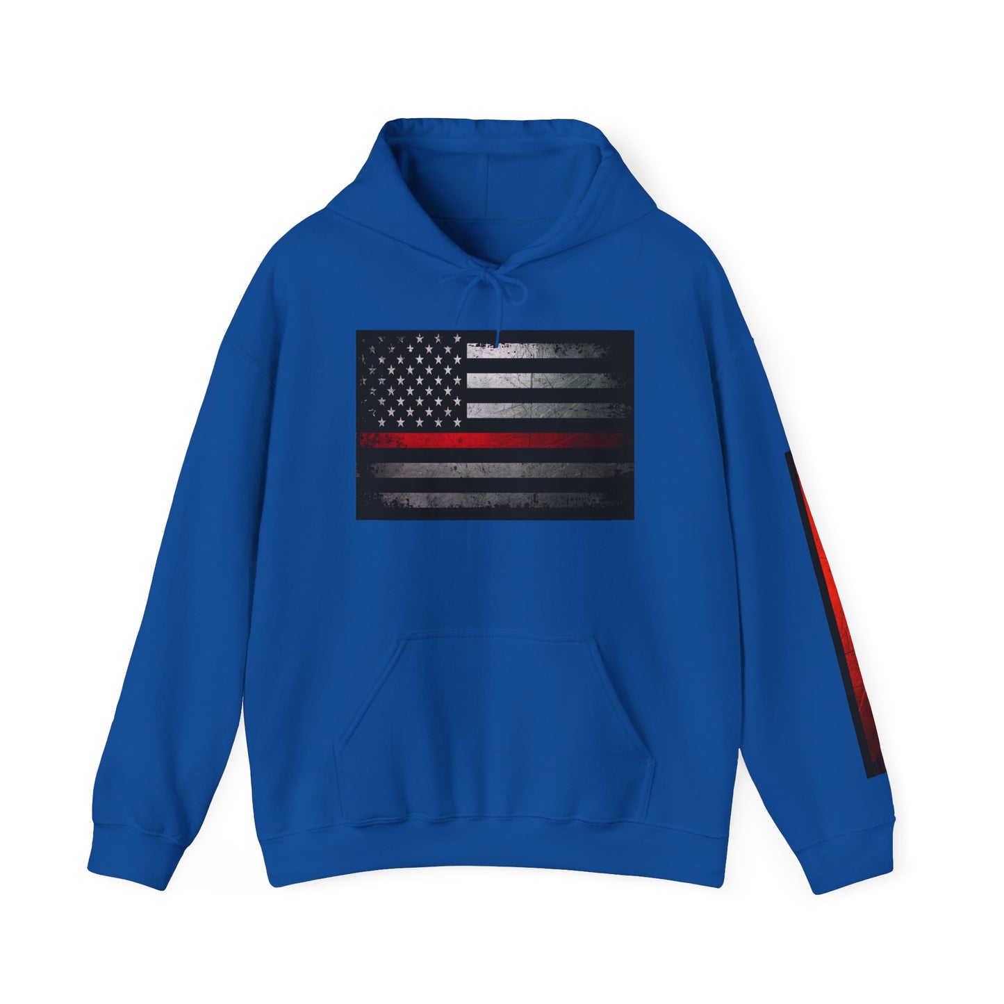 Firefighter Thin Red Line American Flag Hoodie, Fireman Gift, Firefighter Apparel, Thin Red Line Sweatshirt, Firefighter