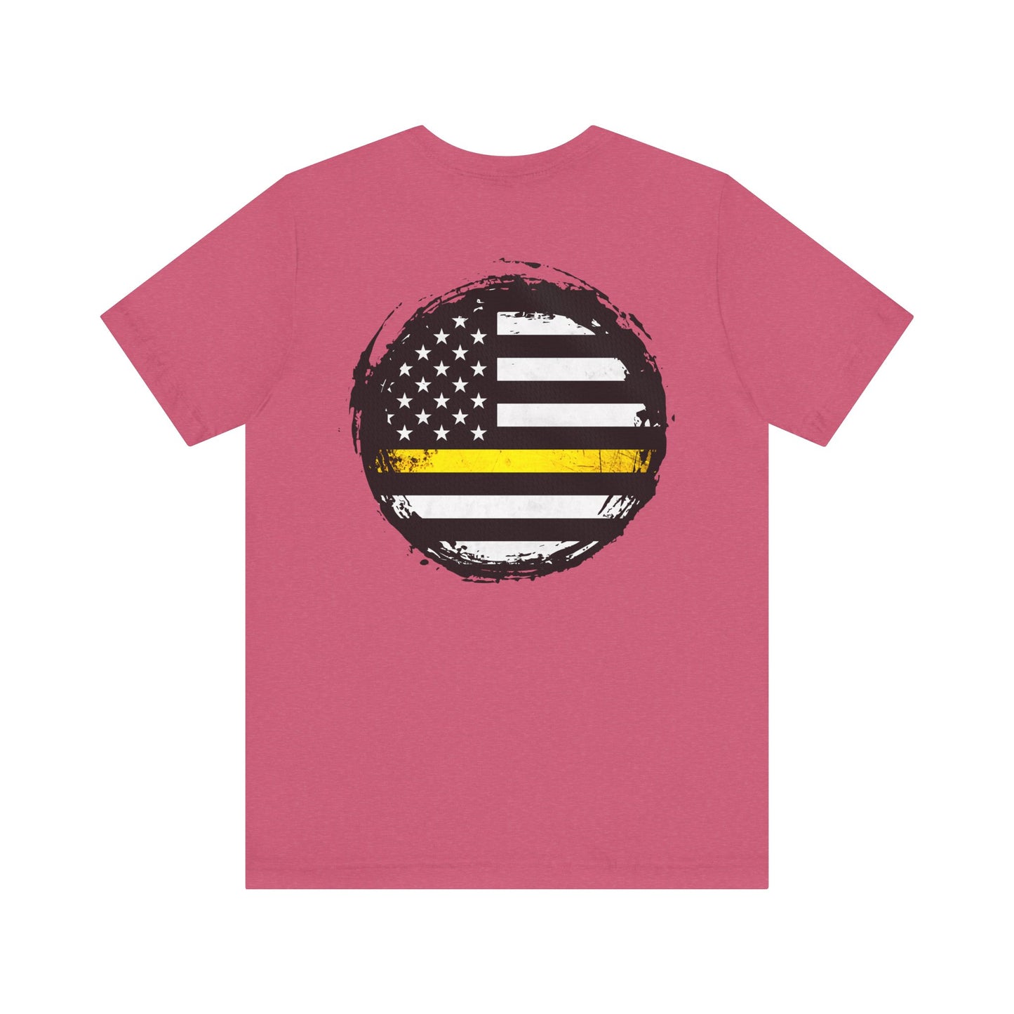 Thin Yellow Line American Flag Tee, Dispatcher Gift, Unisex T-Shirt, 911 Operator Shirt, Patriotic Graphic Tee