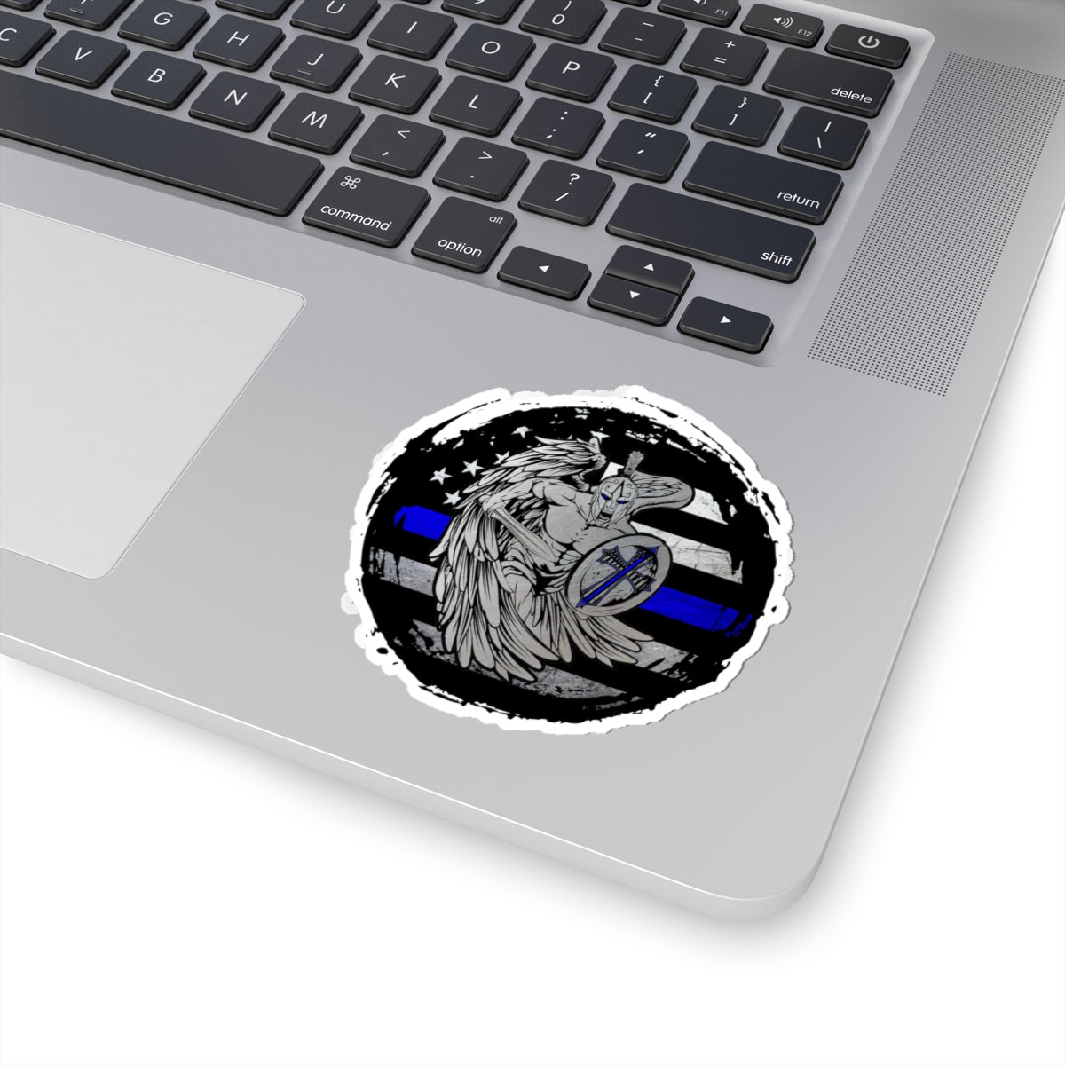 Spartan Warrior Thin Blue Line Police Support Sticker ArtKiss-Cut Stickers